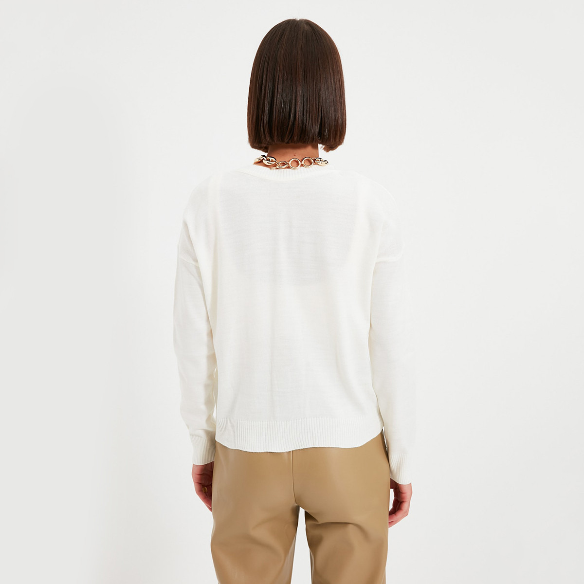 Trendyol Women Knitted Button Closure Cardigan-women-winterwear-cardigansandjumpers-cardigans-image-5