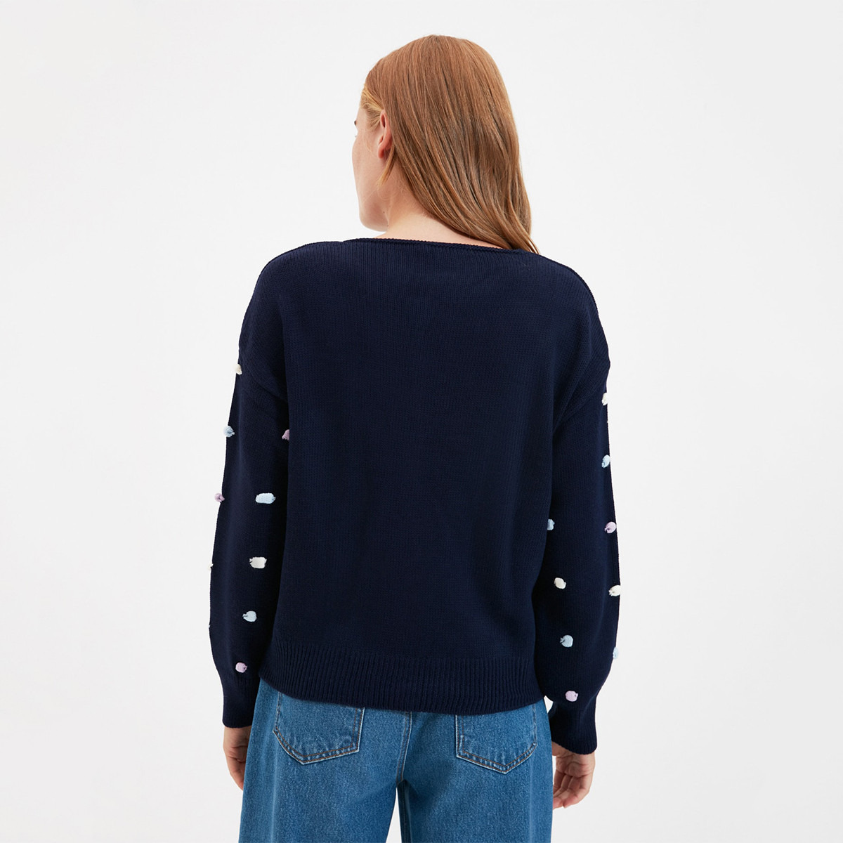 Trendyol Women Pom Pom Button Closure Cardigan-women-winterwear-cardigansandjumpers-cardigans-image-4