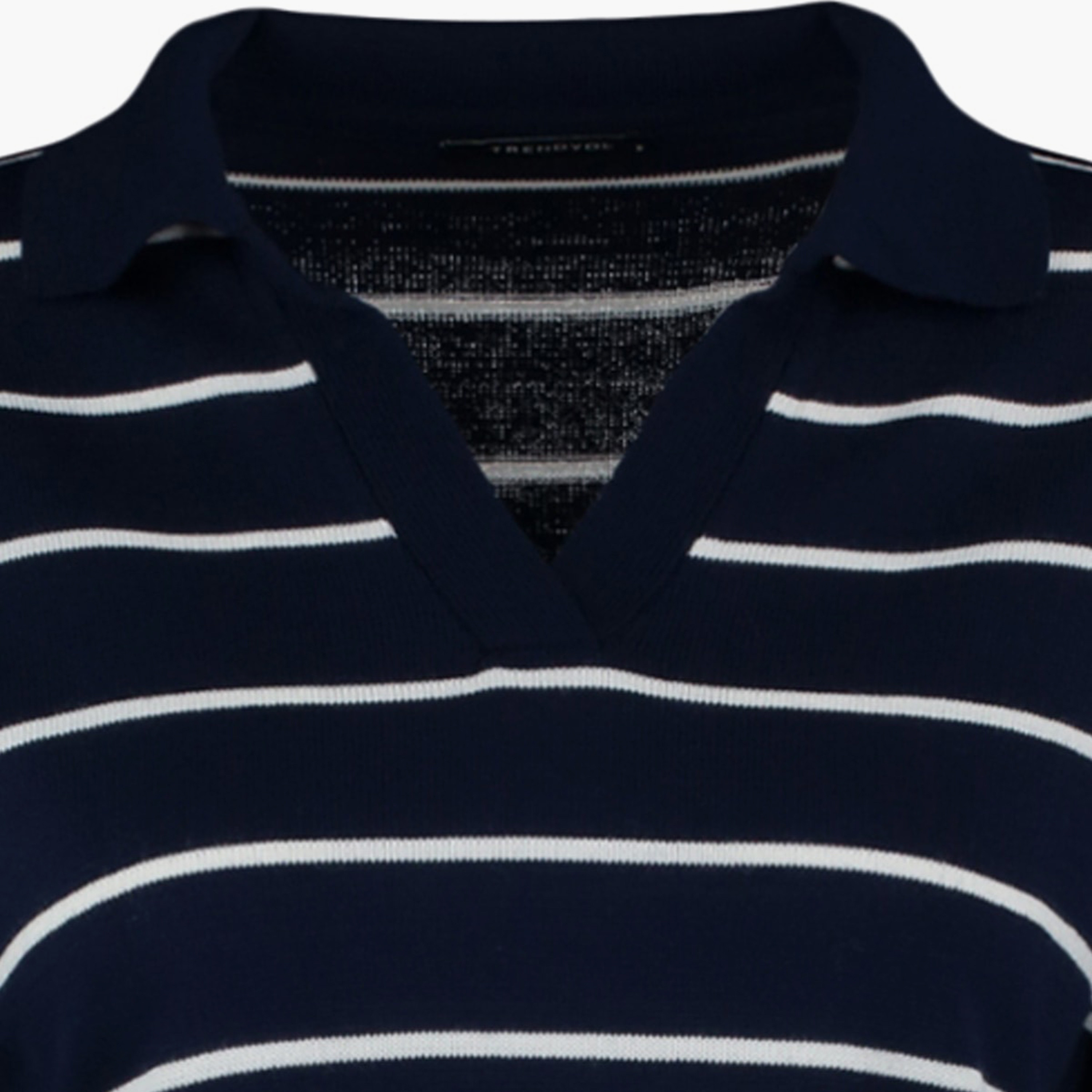 Trendyolmilla Navy Striped Collared Dropped Sleeves Women's Sweater-women-winterwear-cardigansandjumpers-jumpers-image-7