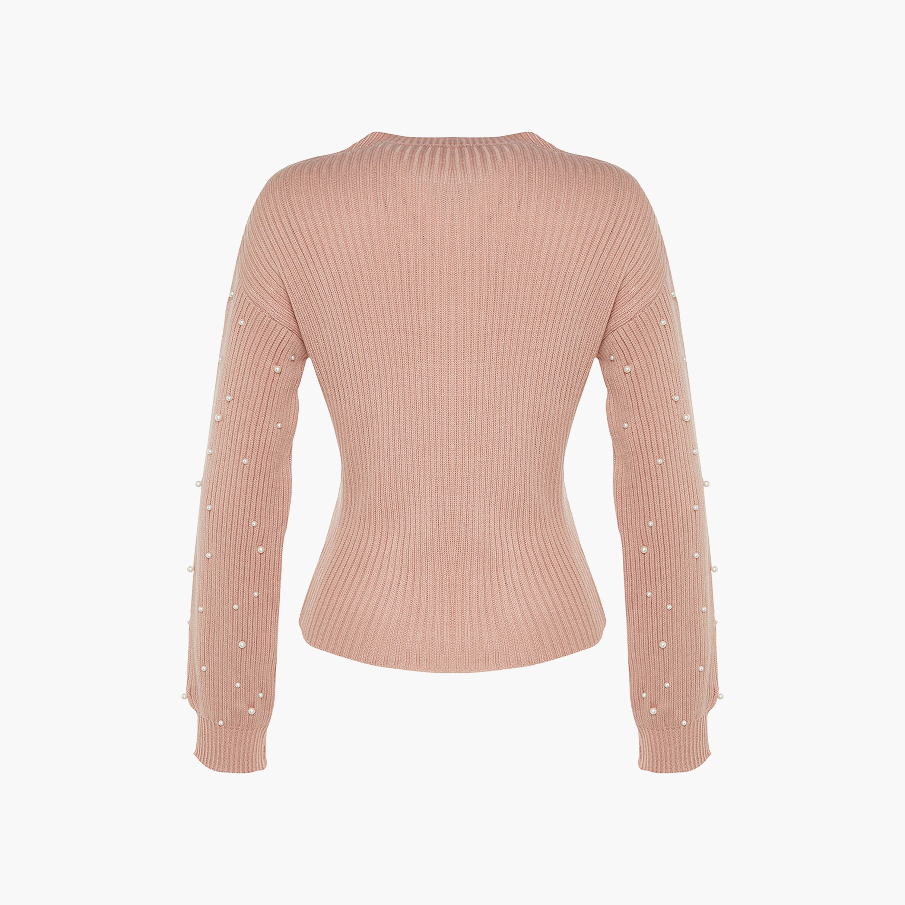 بلوفر حريمي وردي بتفاصيل اللؤلؤ من ترينديول ميلا-women-winterwear-cardigansandjumpers-jumpers-image-8