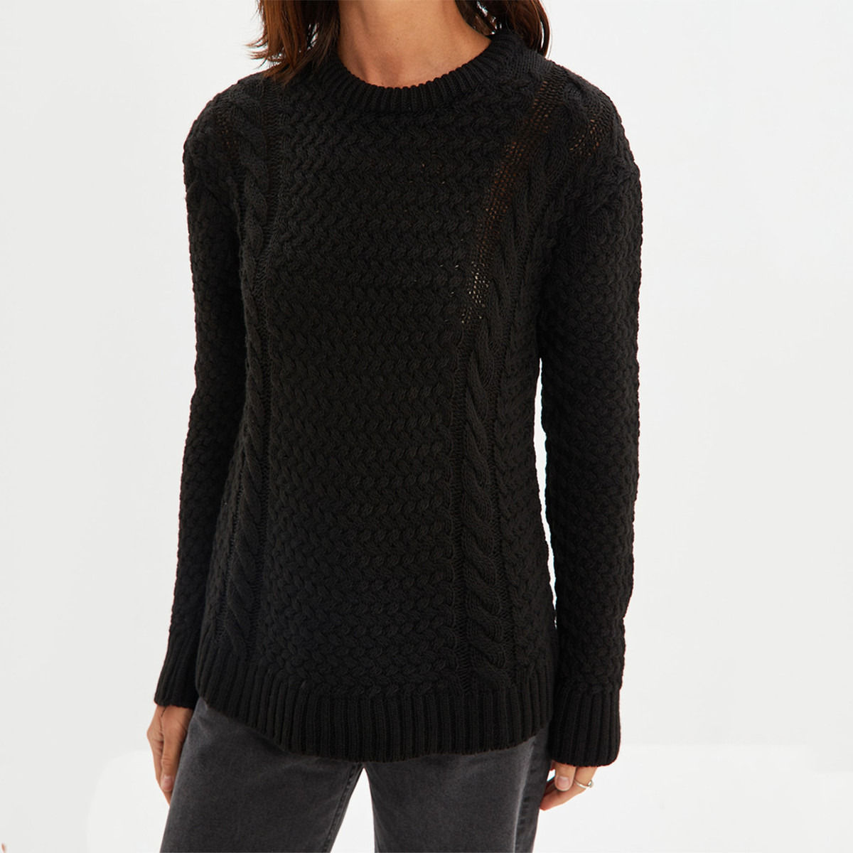 ترينديول أسود بلوفر-women-winterwear-cardigansandjumpers-jumpers-image-5