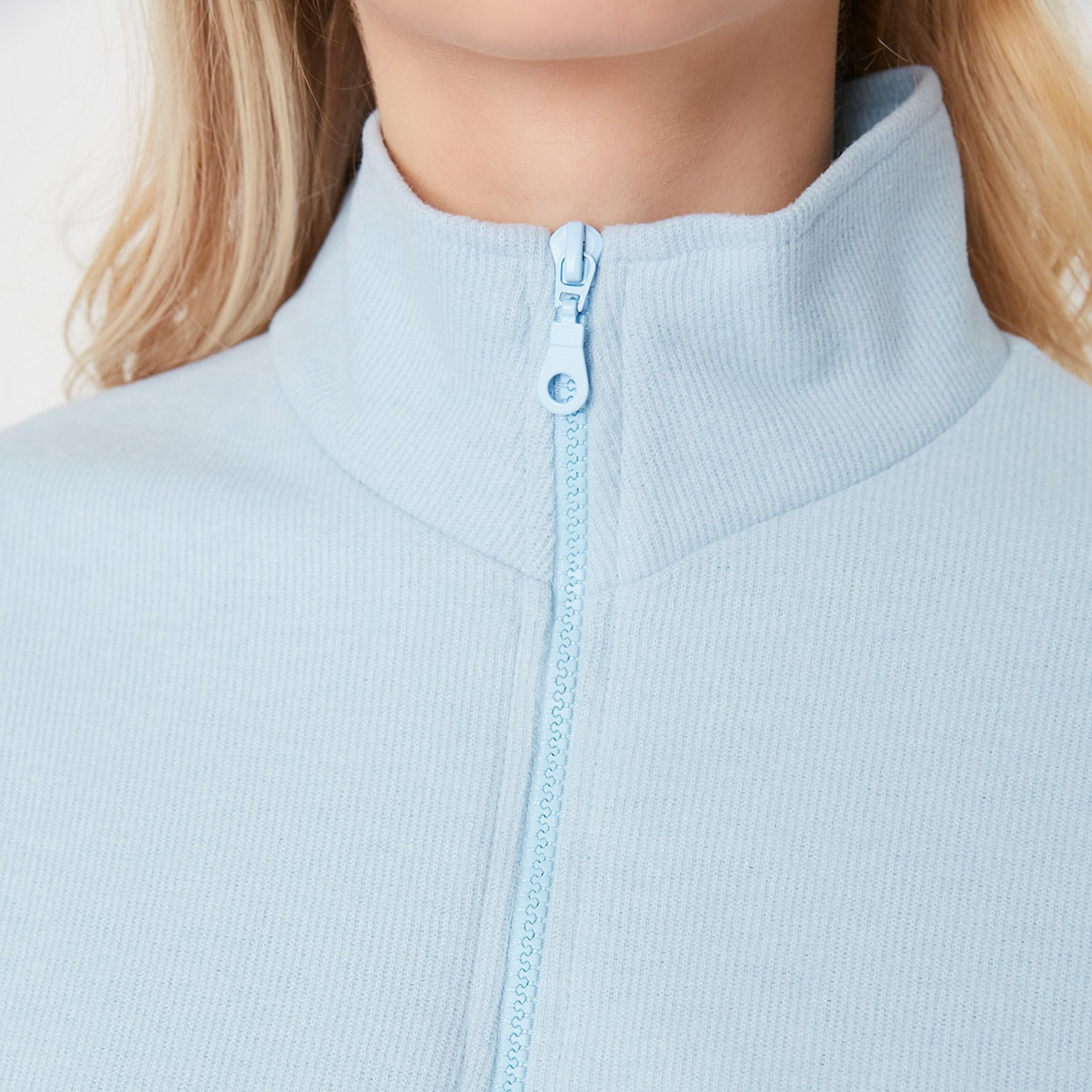 Trendyol Women Beige Knitted Half Zip Sweatshirt-women-clothing-hoodiesandsweatshirts-sweatshirts-image-5