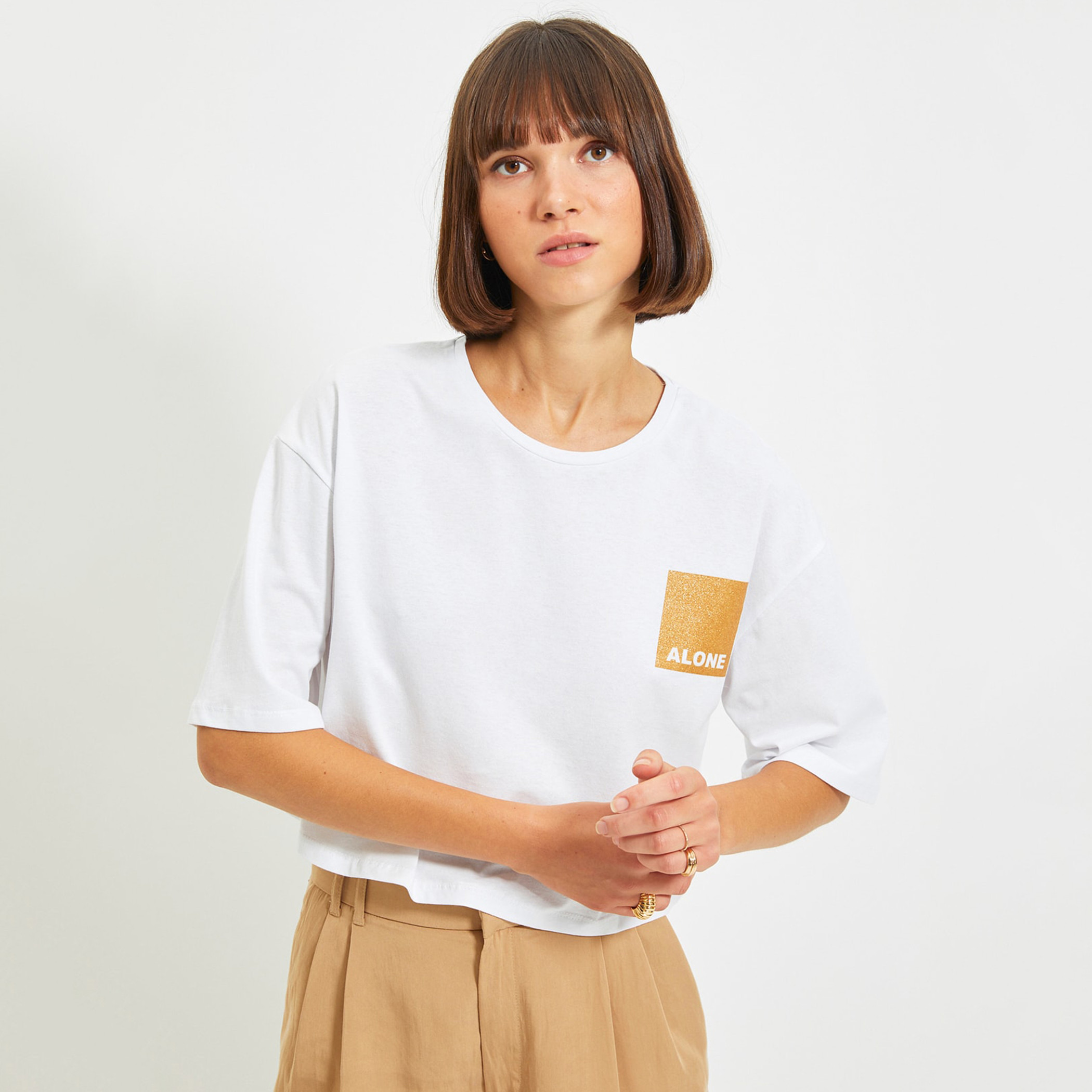 Trendyol Women Solid Round Neck Crop T-Shirt-women-clothing-tshirts-image-10