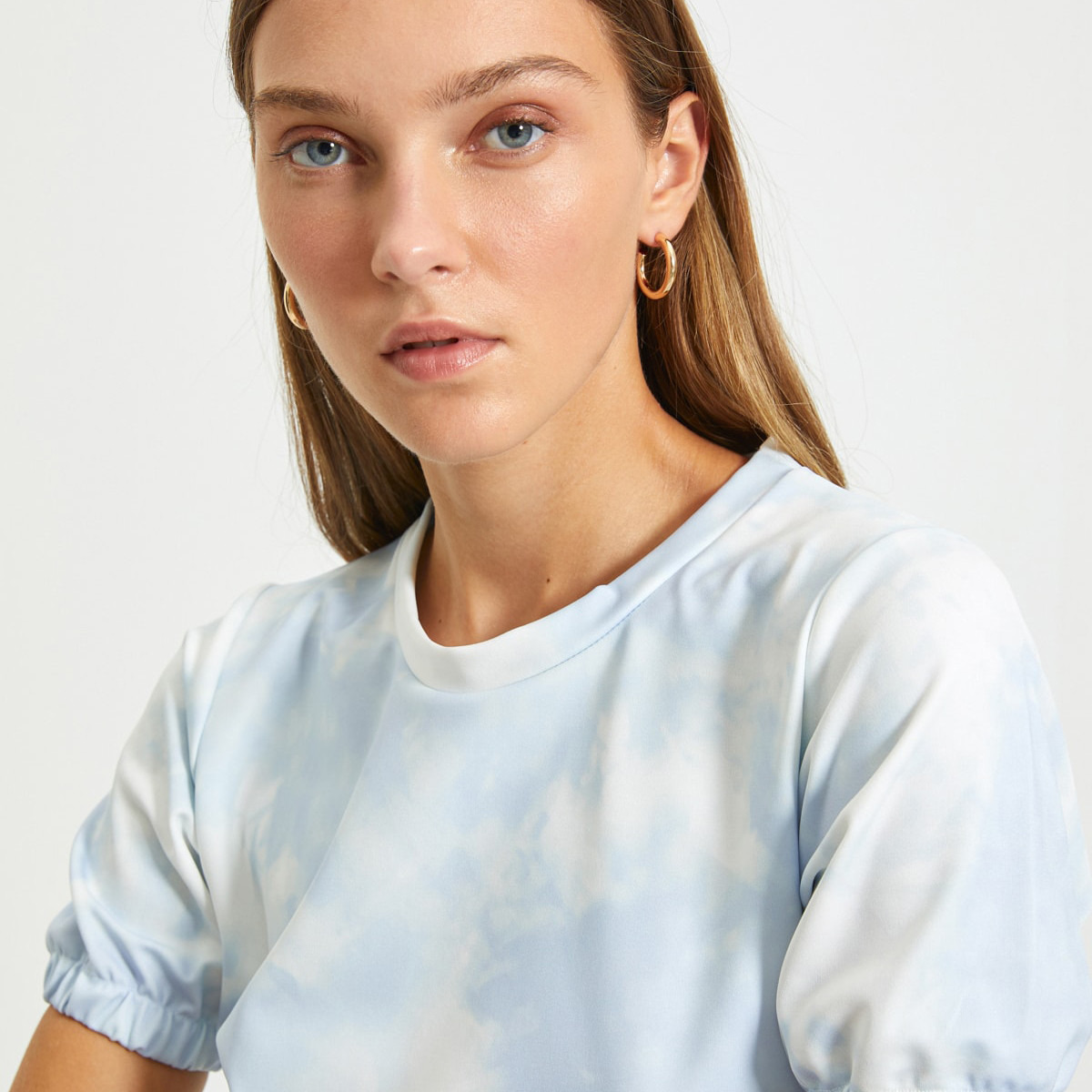 Trendyol Women Tie and Dye Short Sleeves T-Shirt-women-clothing-tshirts-image-14