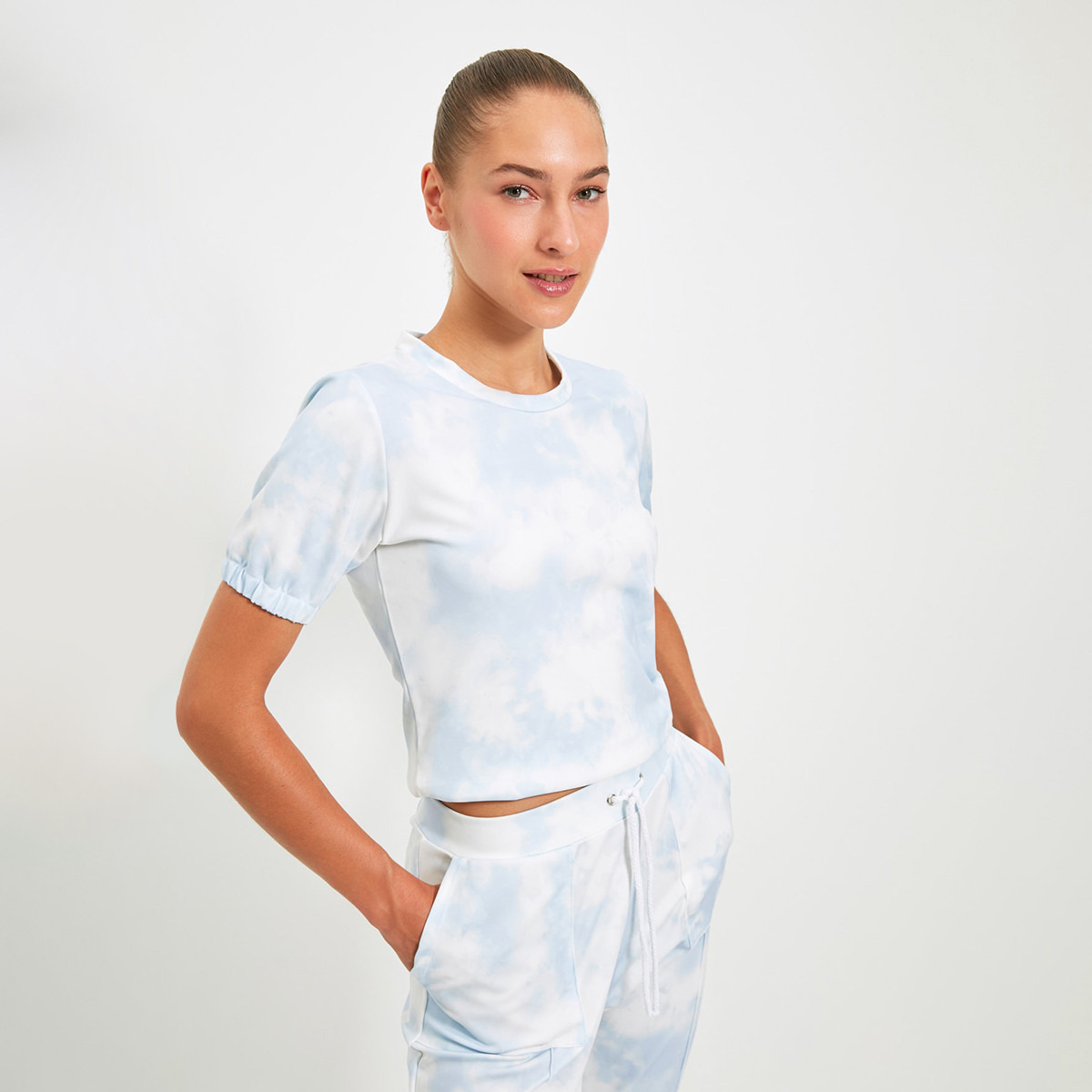 ترينديول أزرق تي شيرت-women-clothing-tshirts-image-3