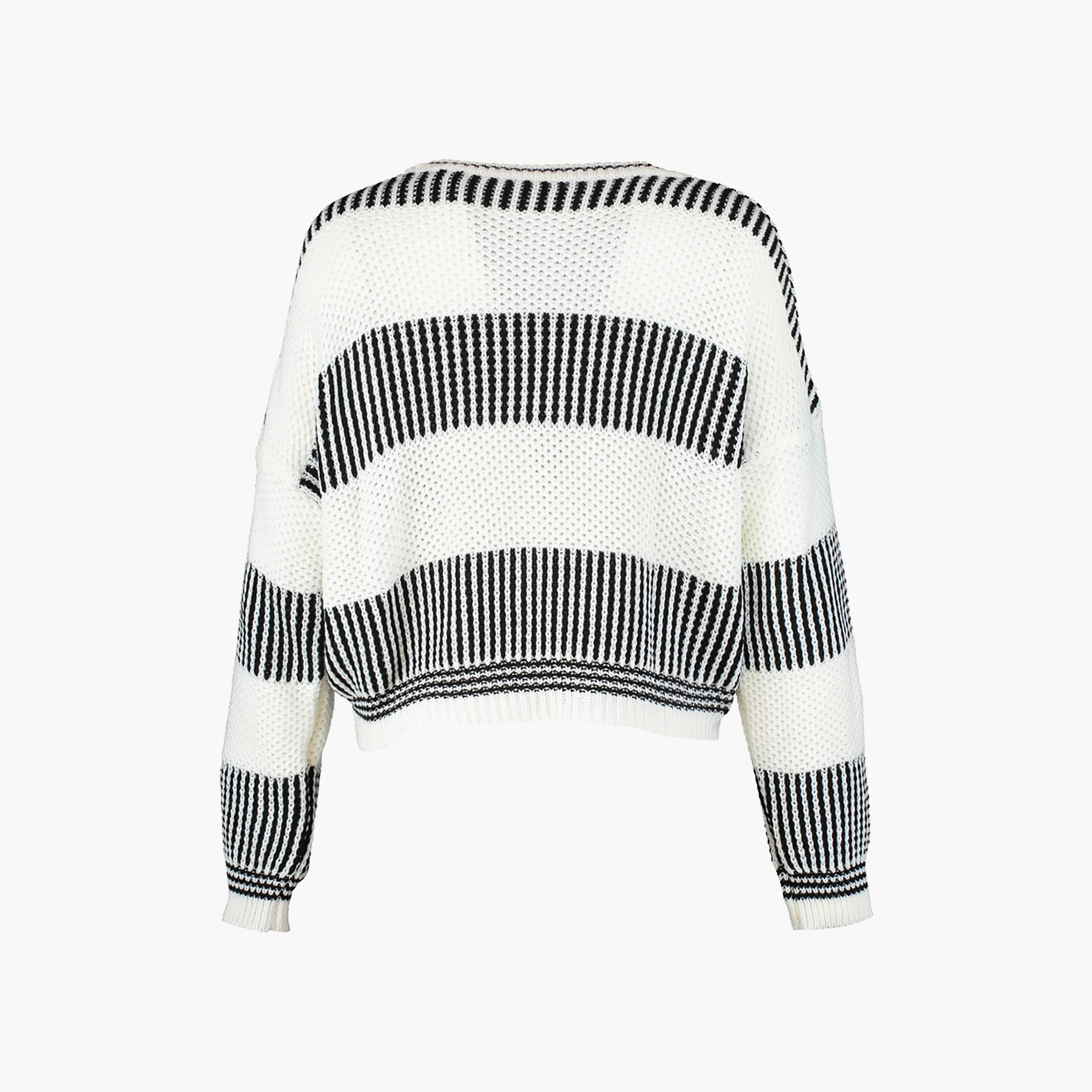 بلوفر حريمي أبيض بتصميم ألوان متباينة وأكمام ساقطة من ترينديول ميلا-women-winterwear-cardigansandjumpers-jumpers-image-7