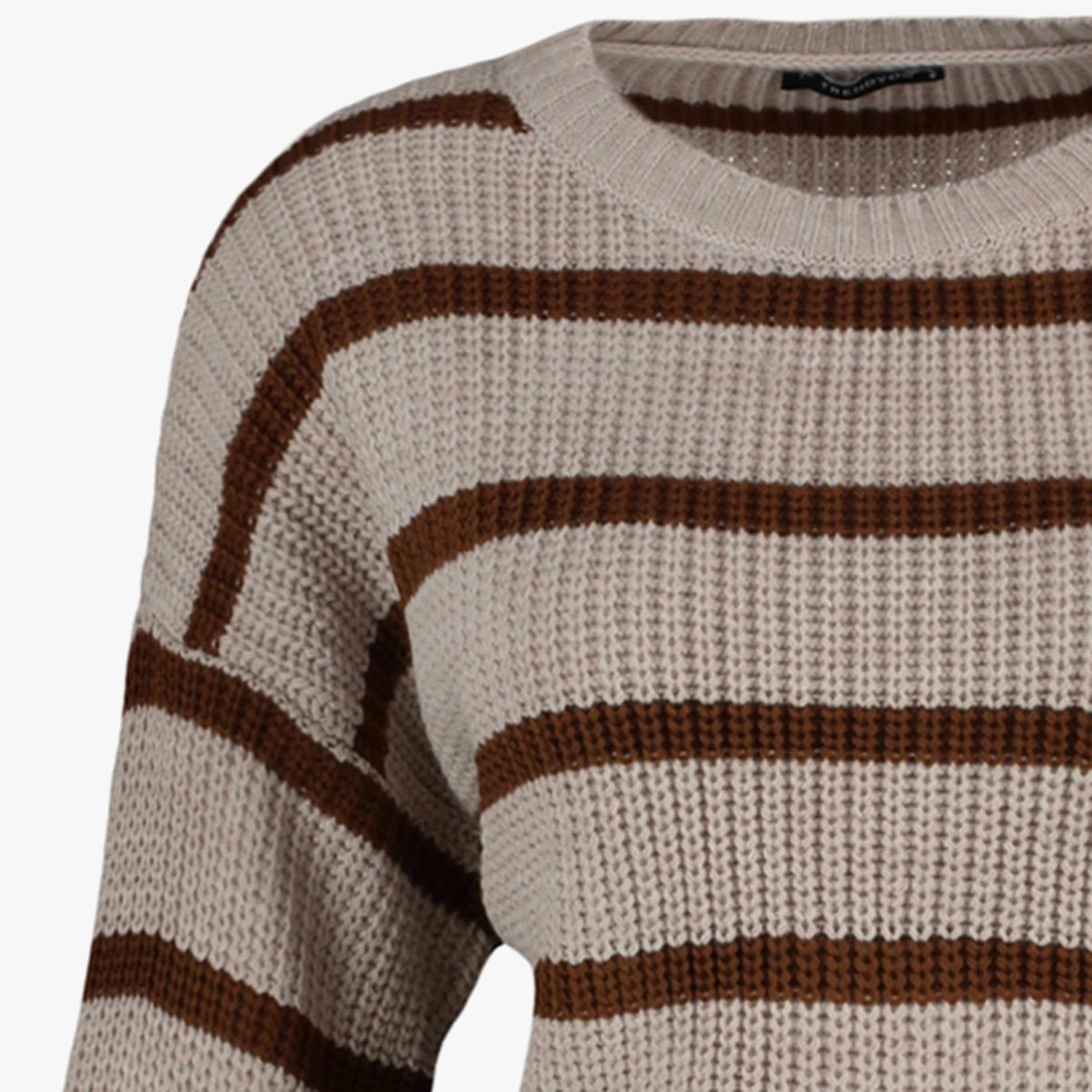 بلوفر حريمي مخطط بأكمام مسدلة من تريندyول ميلا-women-winterwear-cardigansandjumpers-jumpers-image-9