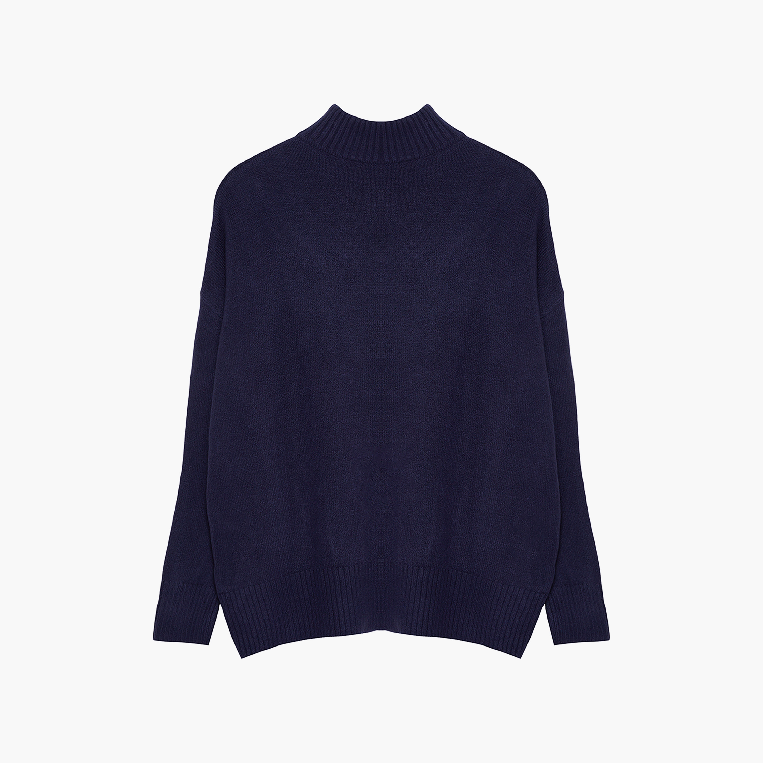 Trendyolmilla Navy High Neck Dropped Sleeves Women's Sweater-women-winterwear-cardigansandjumpers-jumpers-image-5