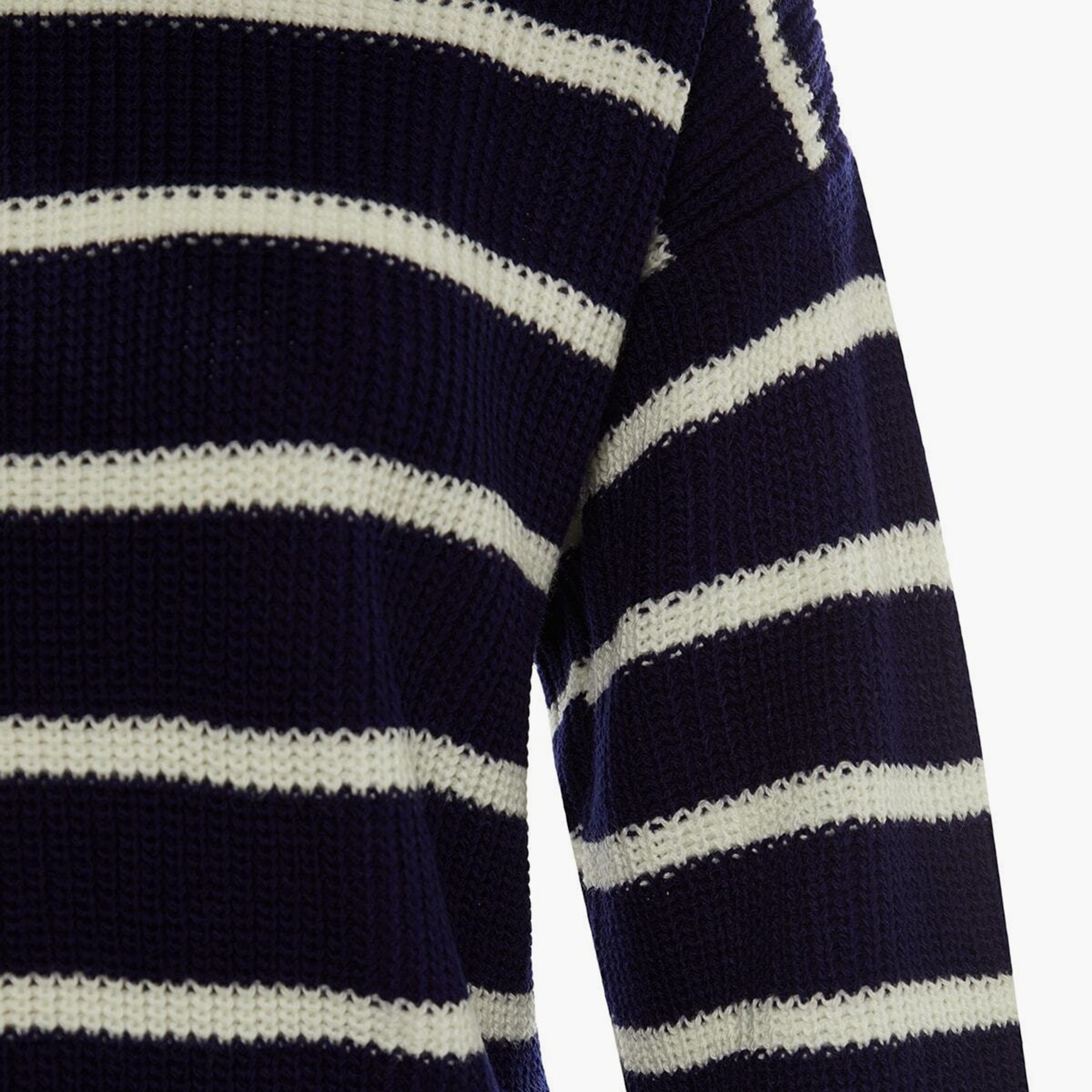 بلوفر حريمي مخطط باللون الكحلي بأكمام منسدلة من تريندyol ميلا-women-winterwear-cardigansandjumpers-jumpers-image-8