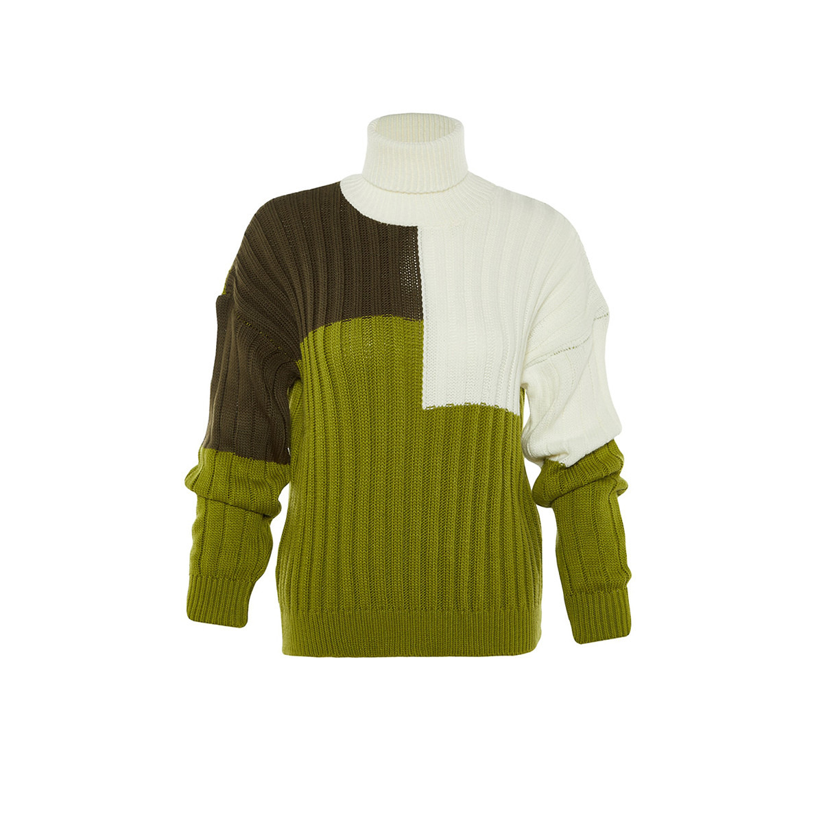 كنزة نسائية من ترينديول مع متعدد الألوان برقبة سلحفاة و ضيقة-women-clothing-cardigansandjumpers-jumpers-image-6