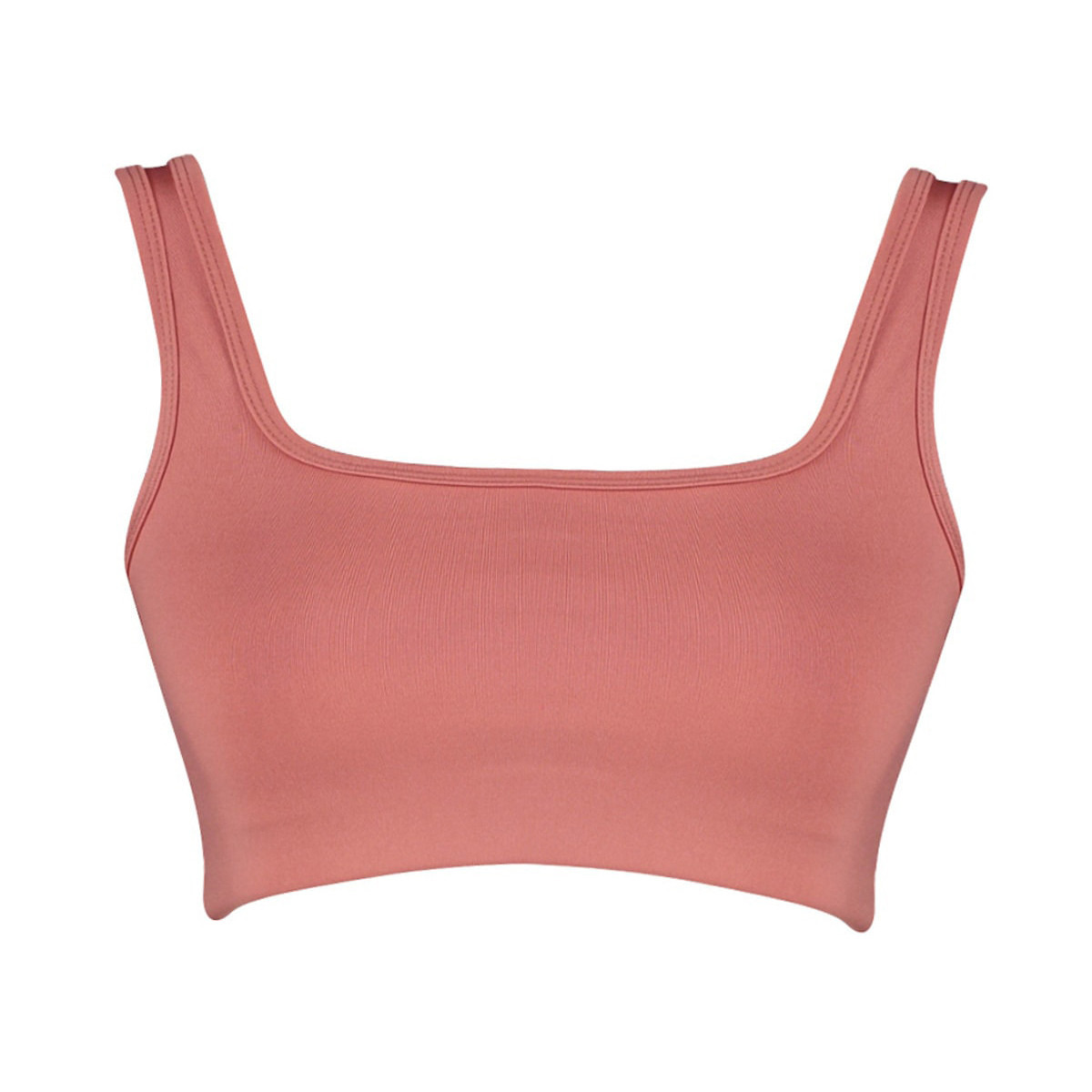 حمالة صدر رياضية نسائية برقبة مربعة مع وردية اللون سادة من ترينديول-women-clothing-sportswearandactivewear-sportsbras-image-5