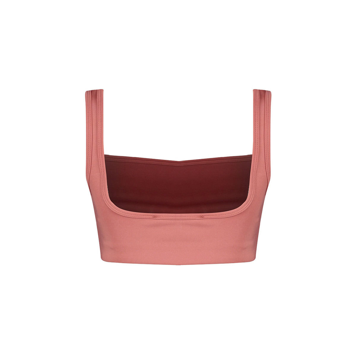 حمالة صدر رياضية نسائية برقبة مربعة مع وردية اللون سادة من ترينديول-women-clothing-sportswearandactivewear-sportsbras-image-6