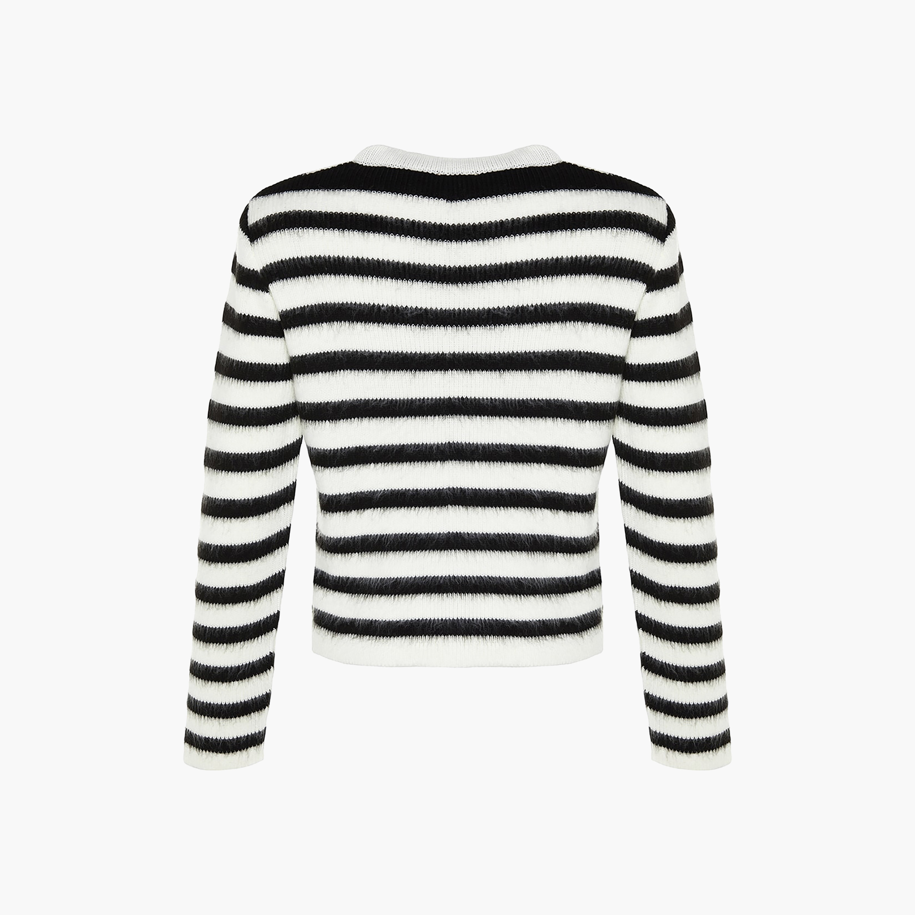 كارديجان حريمي مخطط باللون الأبيض من تريندyol ميلا-women-winterwear-cardigansandjumpers-cardigans-image-8