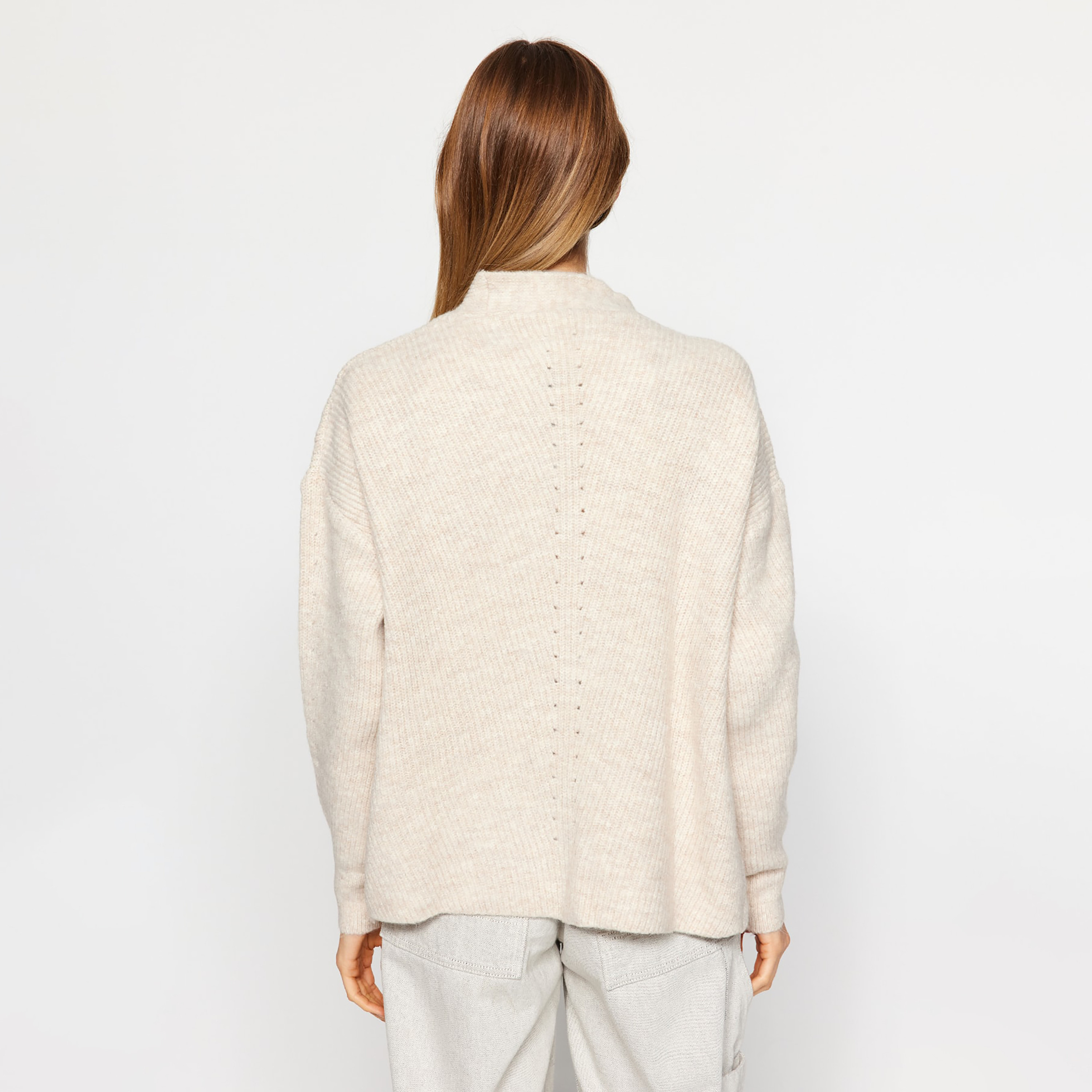 Trendyolmilla Stone Dropped Sleeves Women's Cardigan-women-winterwear-cardigansandjumpers-cardigans-image-3