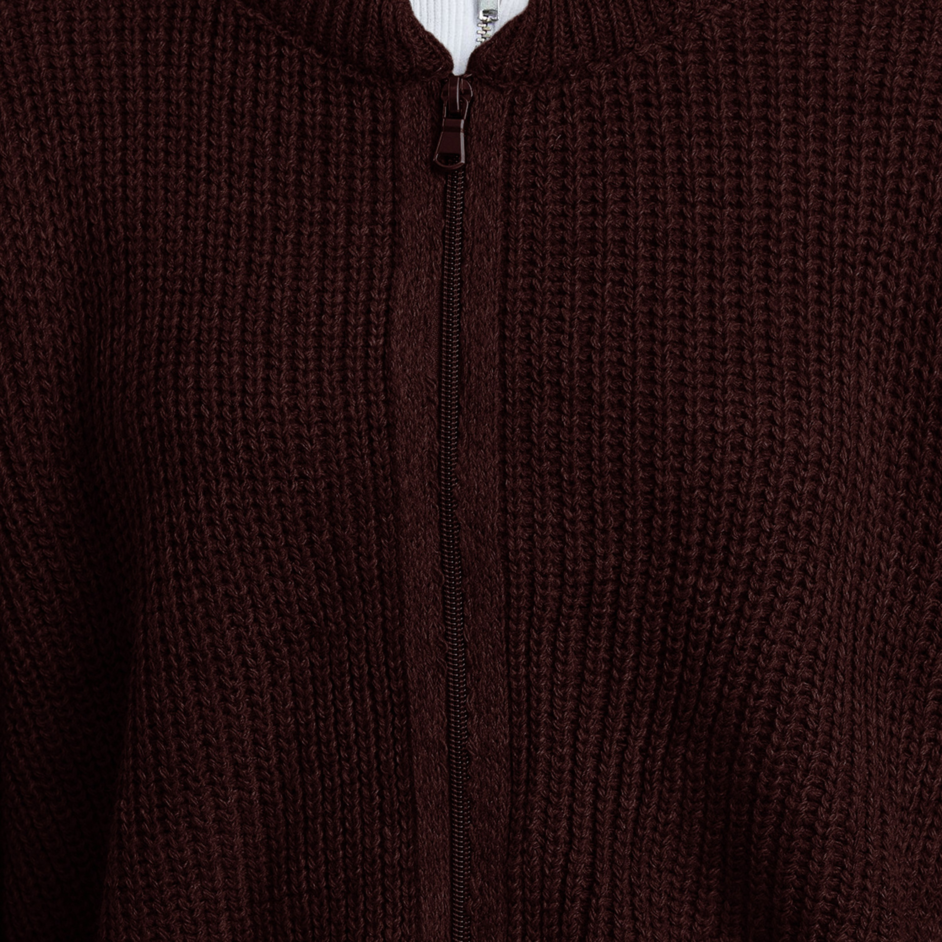 كارديجان حريمي بملمس مضلع بياقة ماندرين وأكمام مسدلة من تريندyol ميلا-women-winterwear-cardigansandjumpers-cardigans-image-4