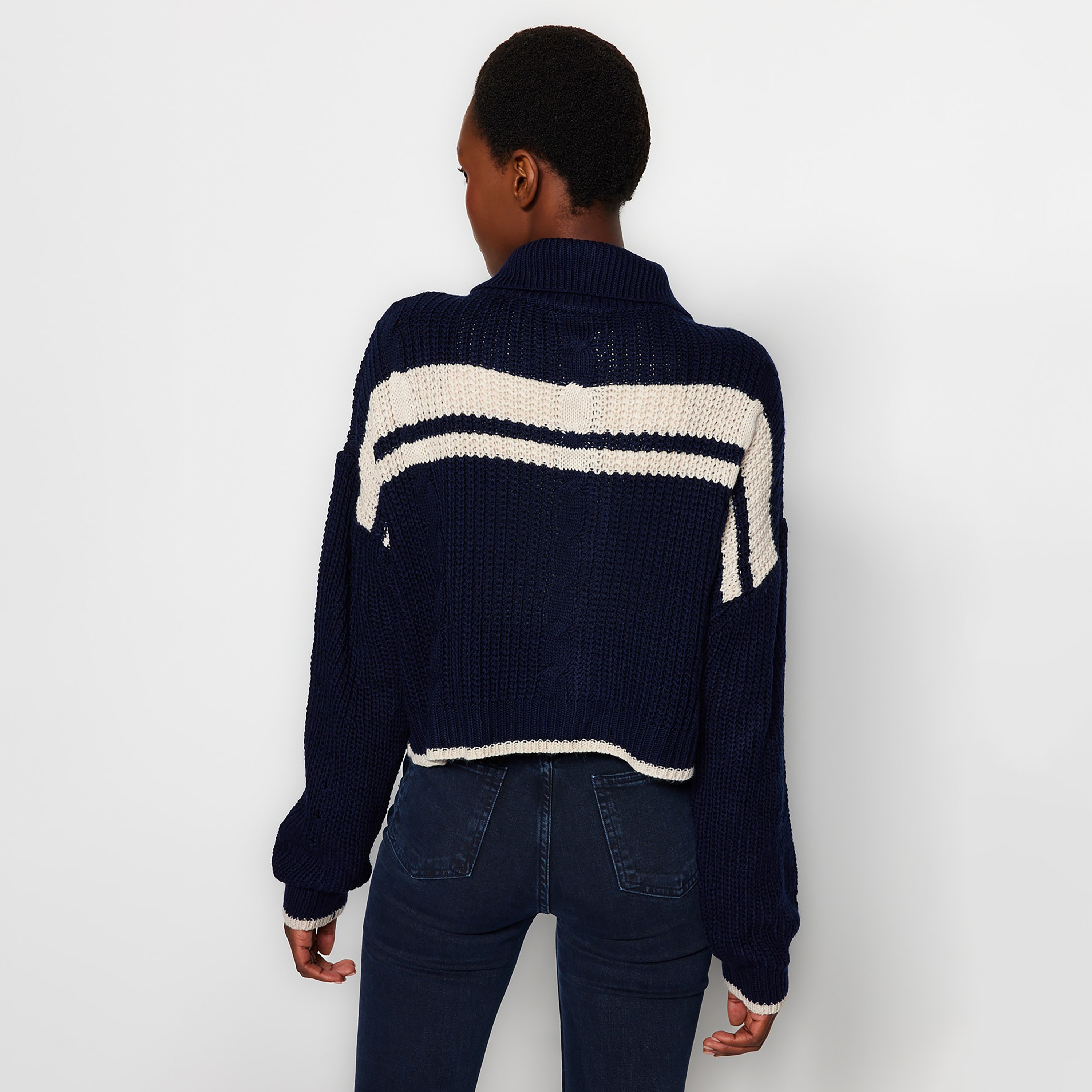 Trendyolmilla Color-Blocked Collared Dropped Sleeves Women's Cardigan-women-winterwear-cardigansandjumpers-cardigans-image-3