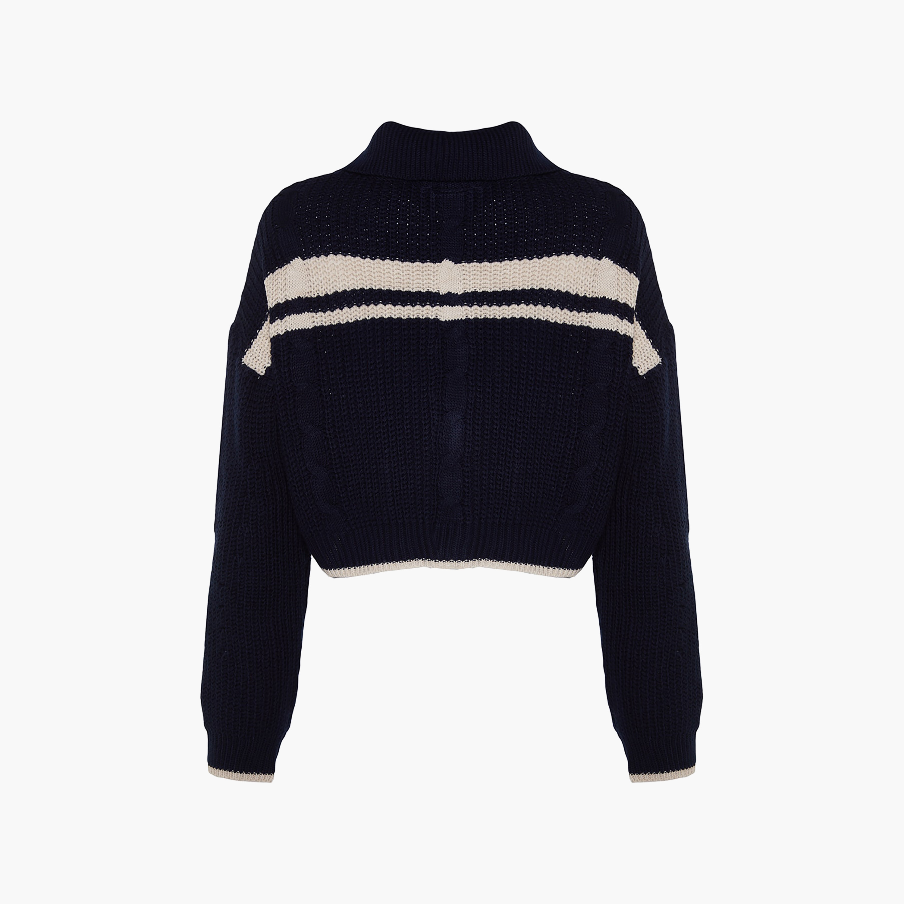 Trendyolmilla Color-Blocked Collared Dropped Sleeves Women's Cardigan-women-winterwear-cardigansandjumpers-cardigans-image-9