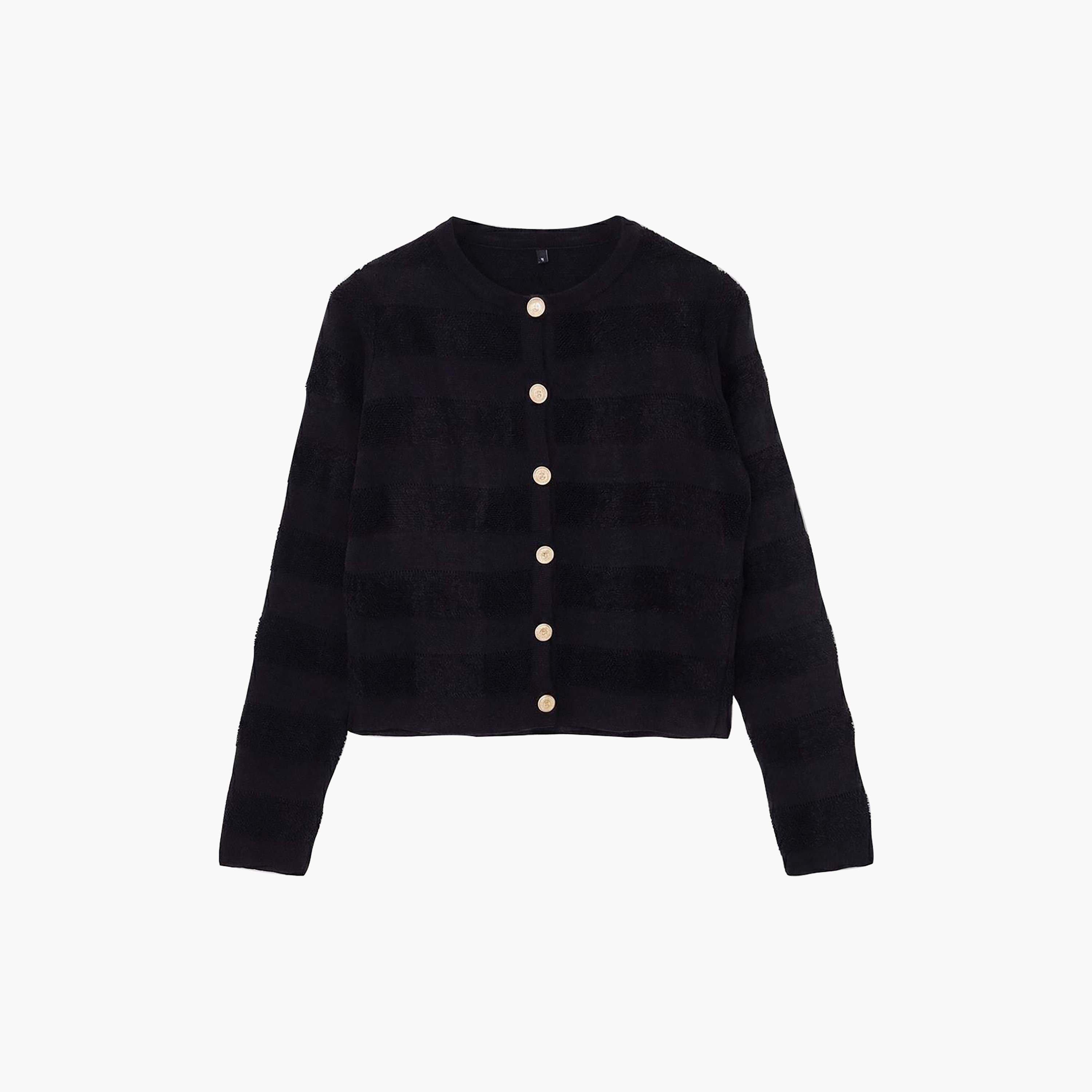 كارديجان حريمي مخطط أسود من ترينديول ميلا-women-winterwear-cardigansandjumpers-cardigans-image-6