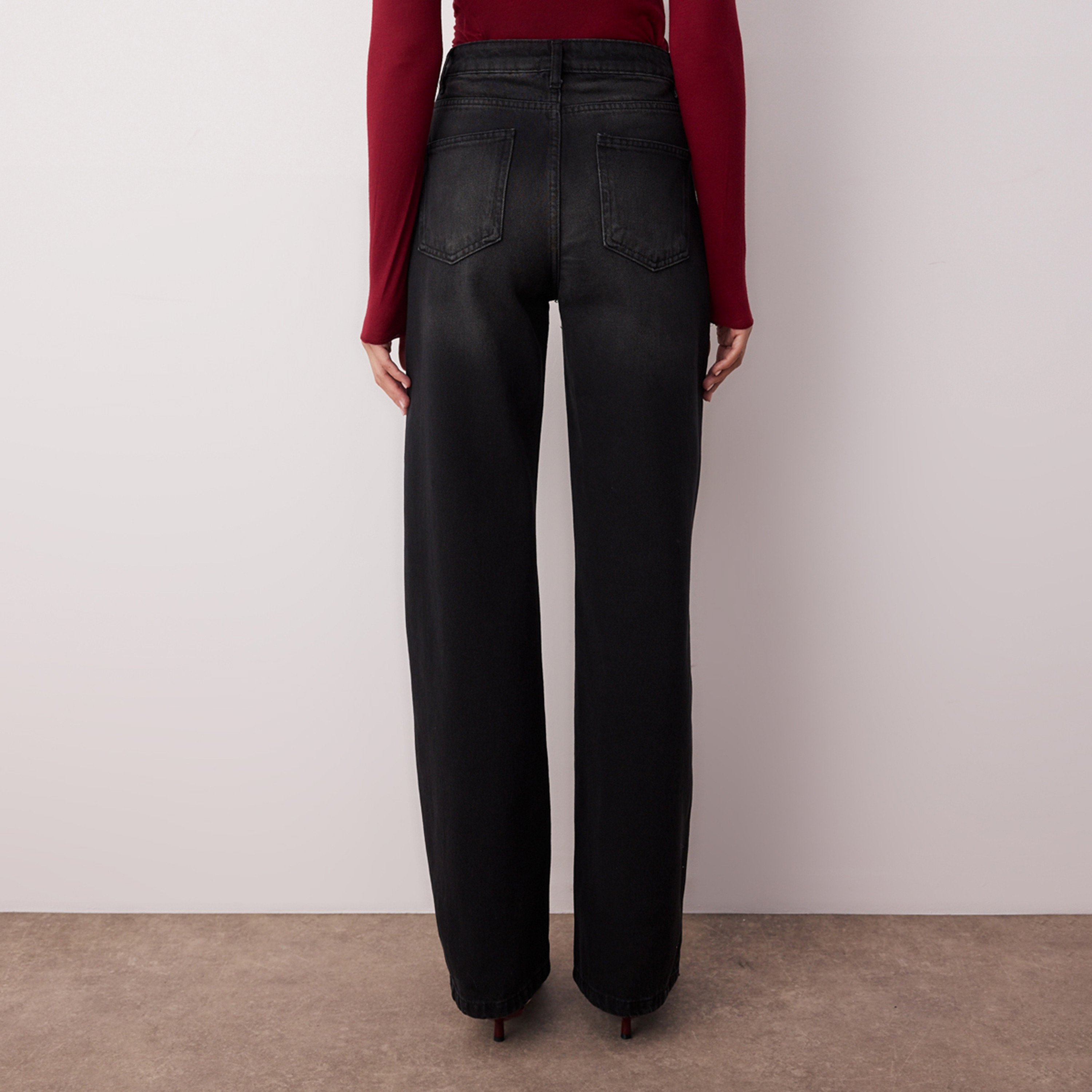 Blue Wide Leg Women's Jeans-women-clothing-jeans-image-3