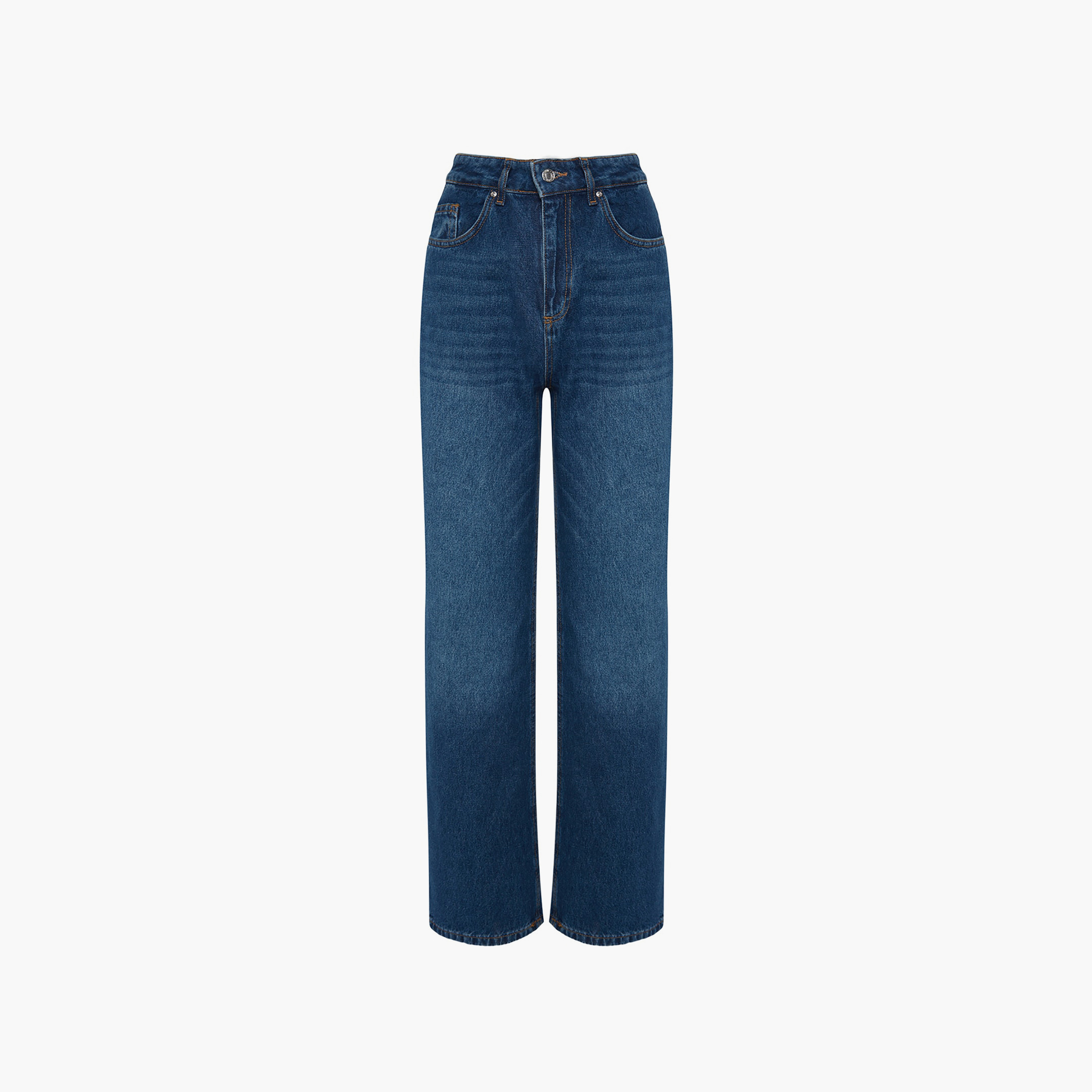 Blue Wide Leg Women's Jeans-women-clothing-jeans-image-8