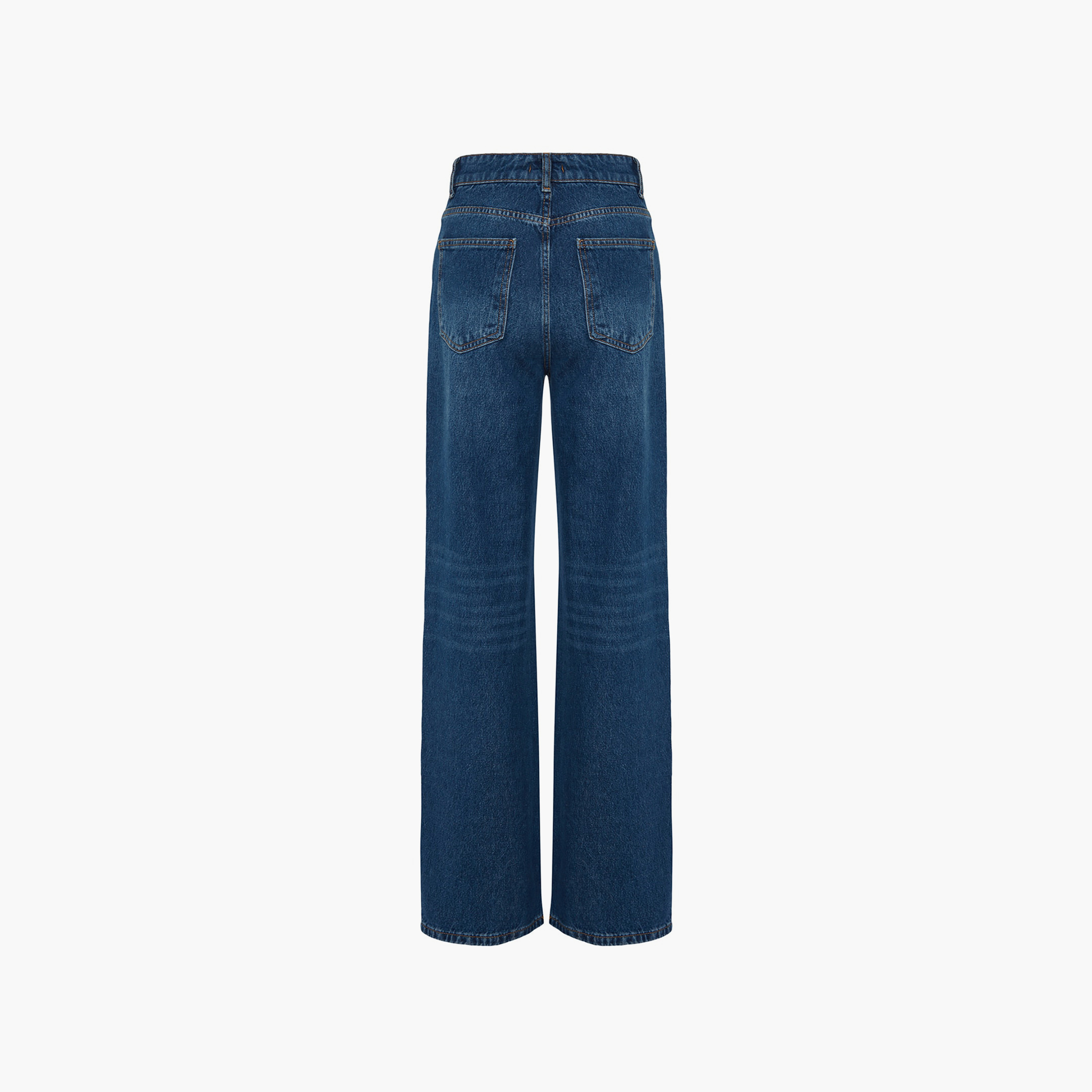Blue Wide Leg Women's Jeans-women-clothing-jeans-image-9
