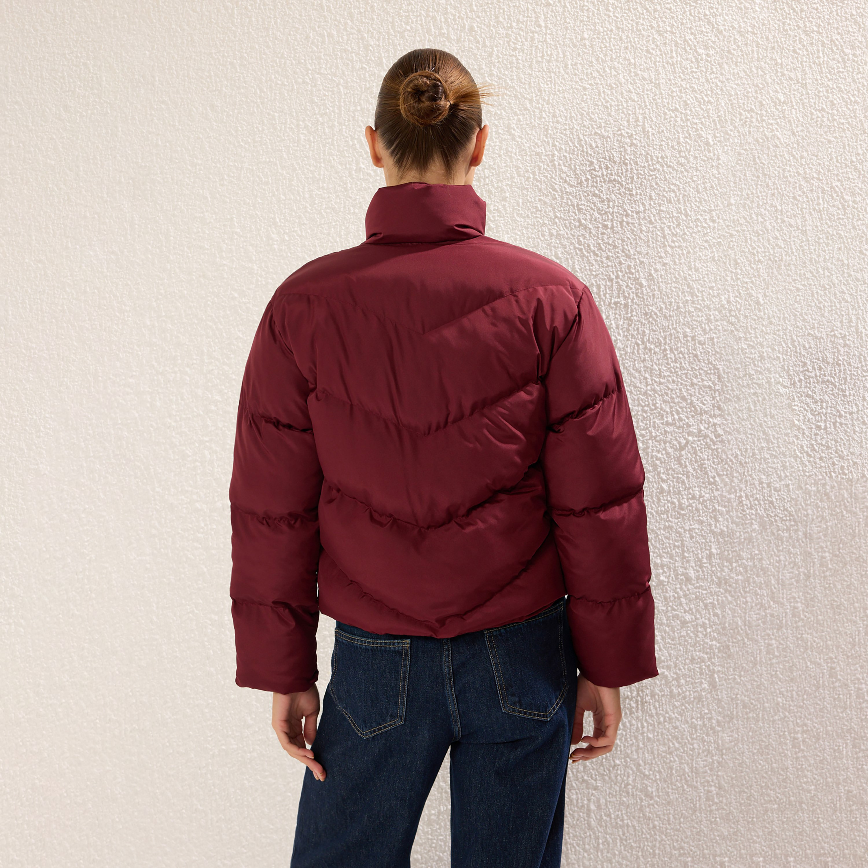 جاكيت بافر حريمي بياقة مرتفعة من ترينديول ميلا-women-winterwear-coatsandjackets-jackets-image-4