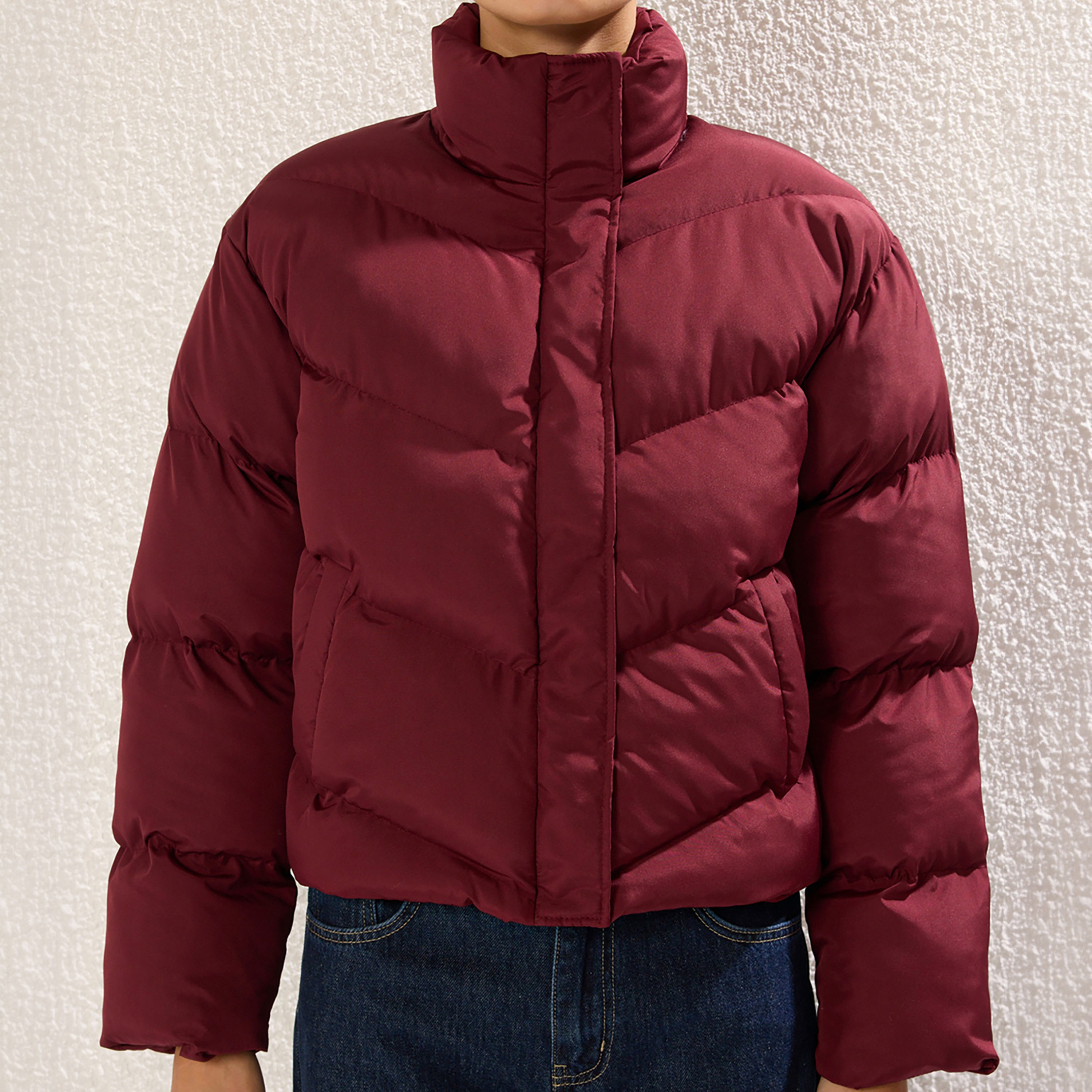جاكيت بافر حريمي بياقة مرتفعة من ترينديول ميلا-women-winterwear-coatsandjackets-jackets-image-6