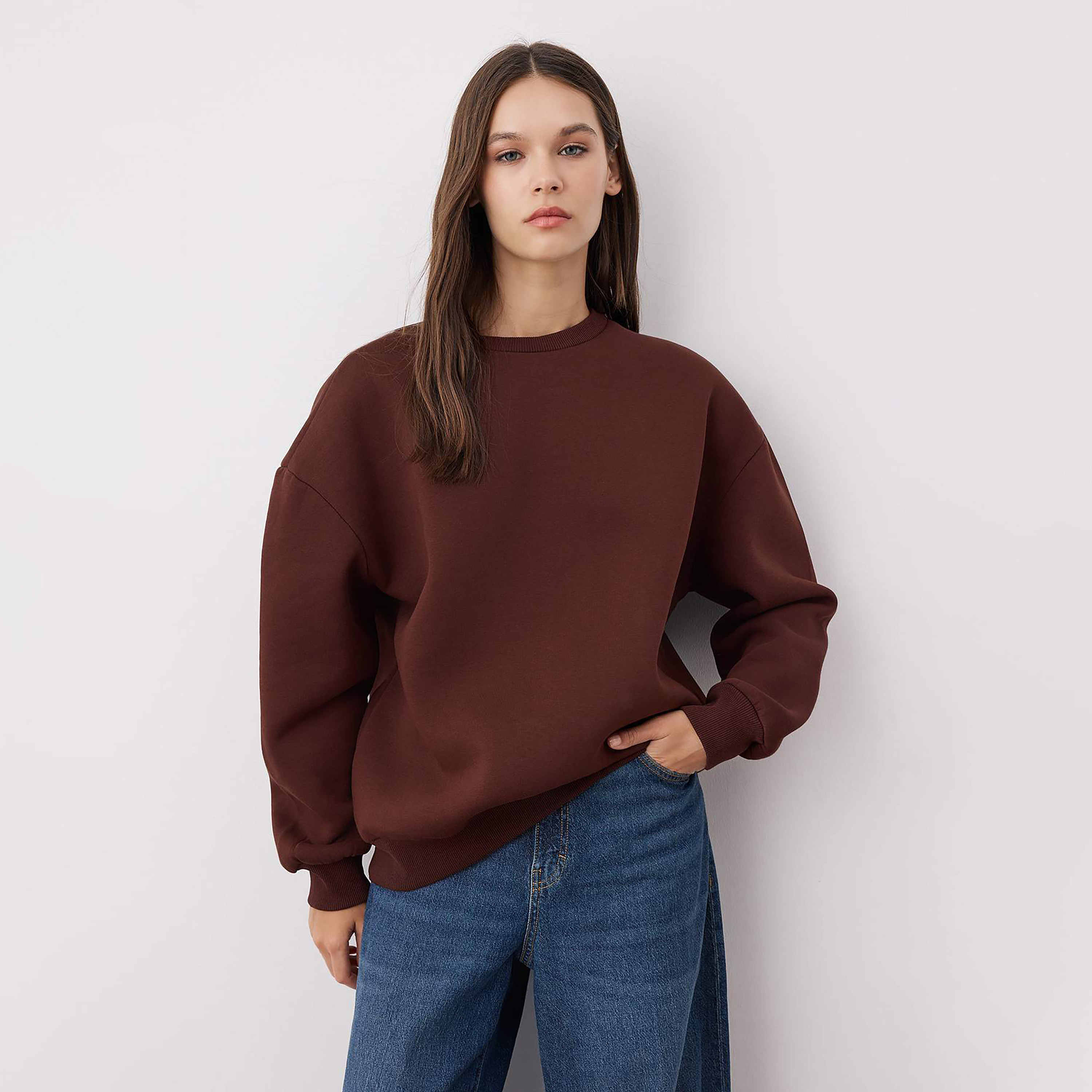 Trendyolmilla Dropped Sleeves Women's Sweatshirt-women-clothing-hoodiesandsweatshirts-sweatshirts-image-1