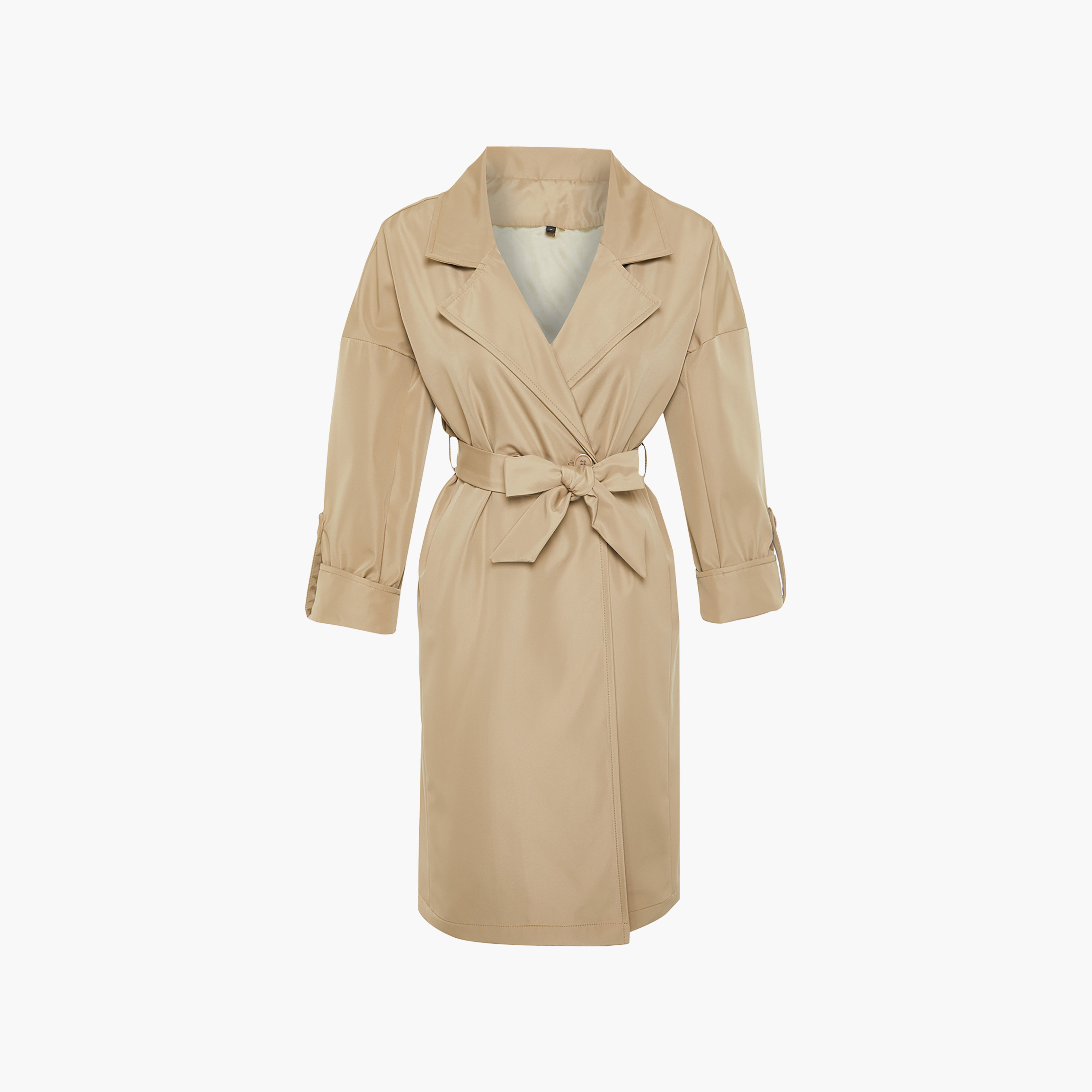 Trendyolmilla Lapel Collared Dropped Sleeves Women's Wrap Style Trench Coat-women-winterwear-coatsandjackets-coats-image-6