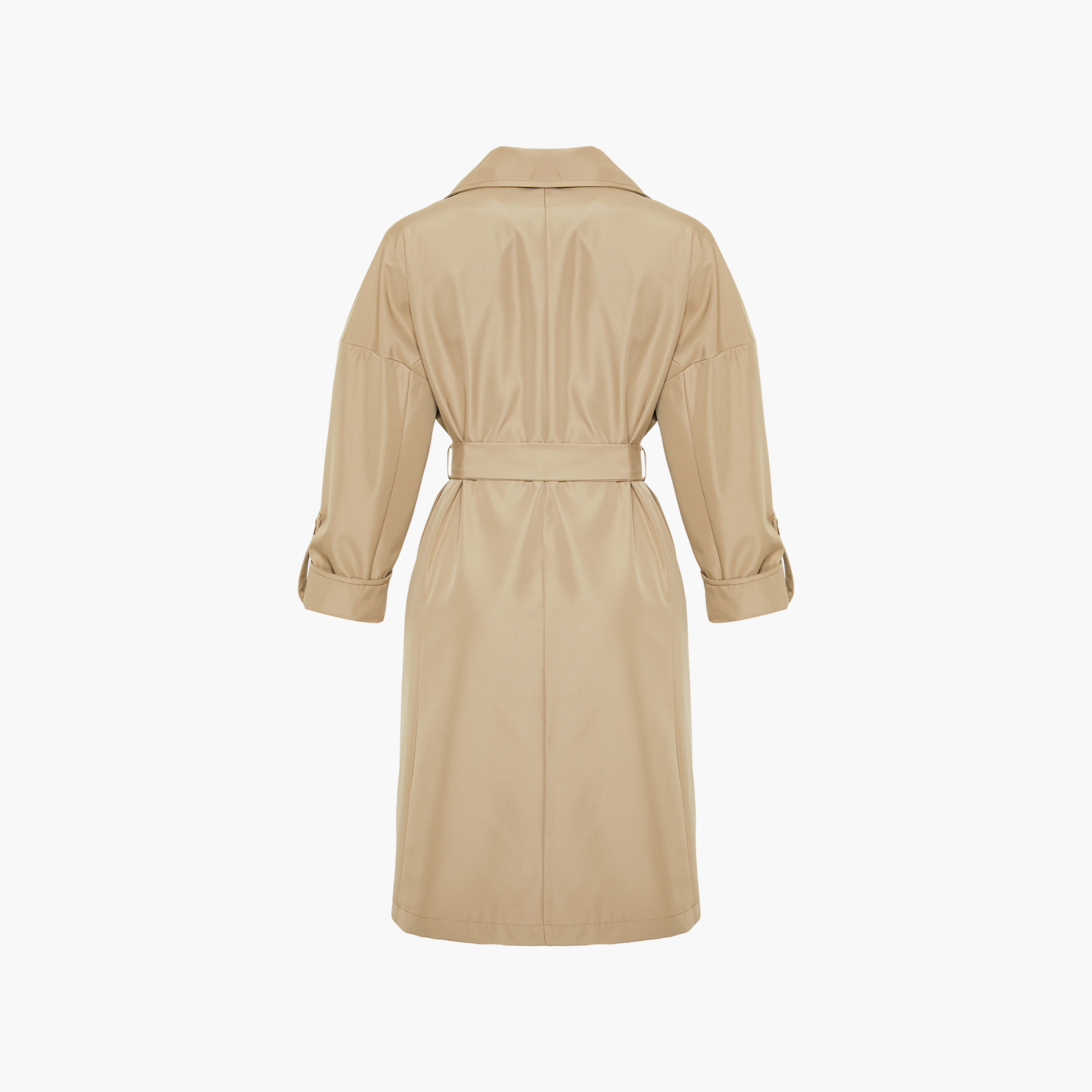 Trendyolmilla Lapel Collared Dropped Sleeves Women's Wrap Style Trench Coat-women-winterwear-coatsandjackets-coats-image-7