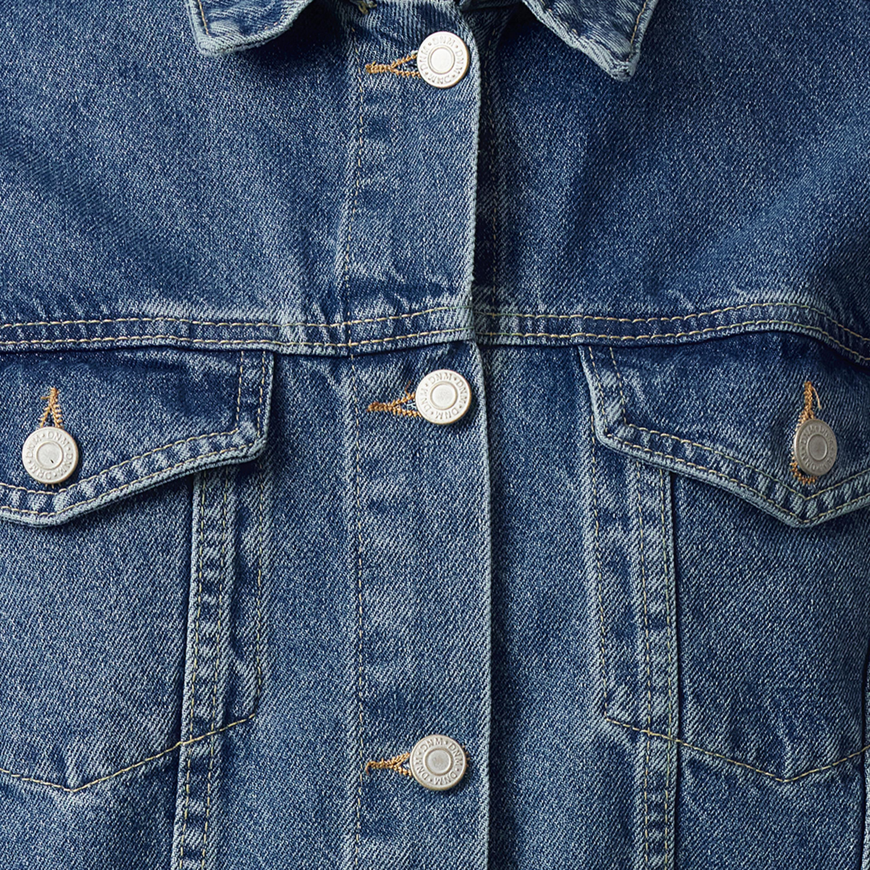 Trendyolmilla Blue Cotton Collared Women's Denim Jacket-women-winterwear-coatsandjackets-jackets-image-7