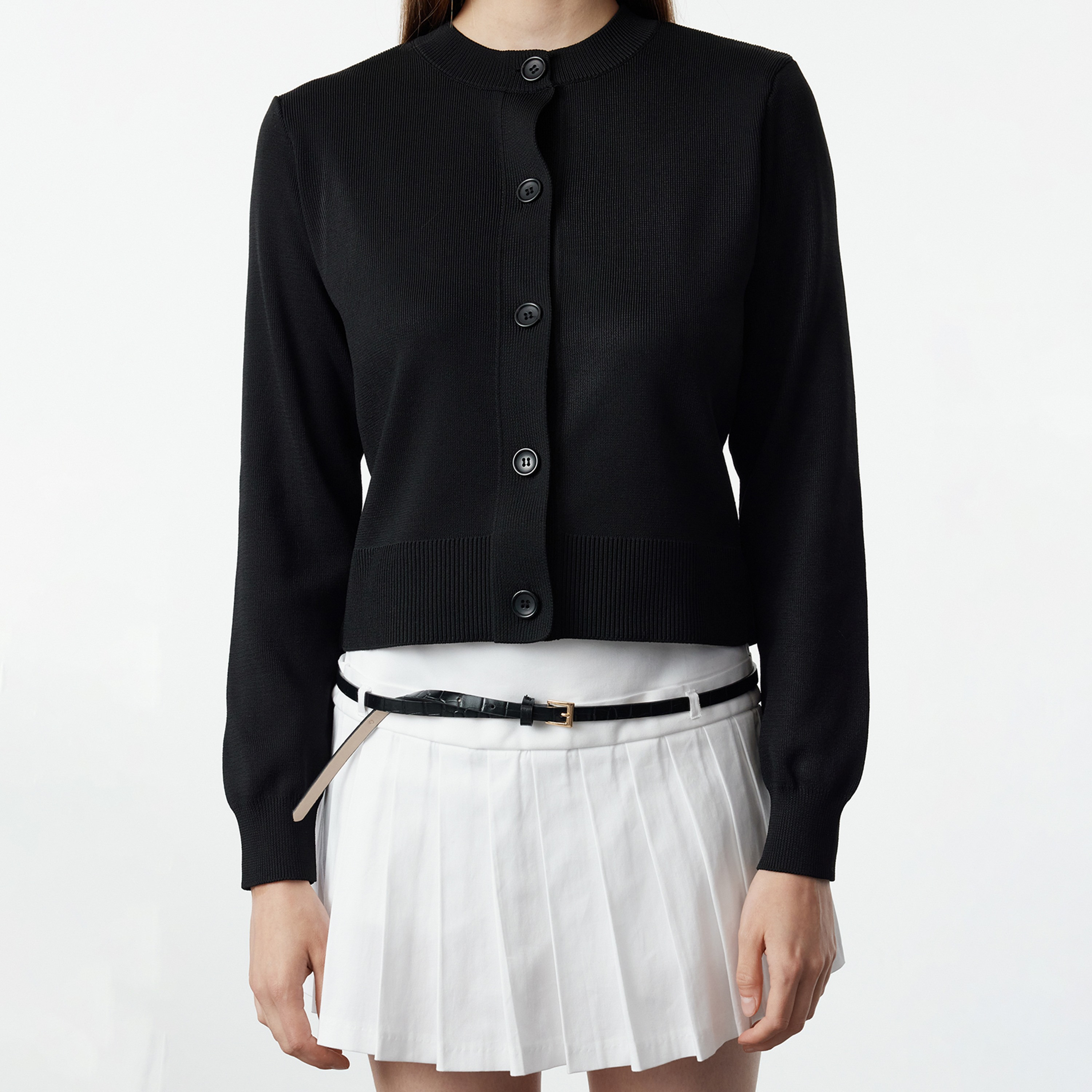 كارديجان حريمي أسود من ترينديول ميلا-women-winterwear-cardigansandjumpers-cardigans-image-3