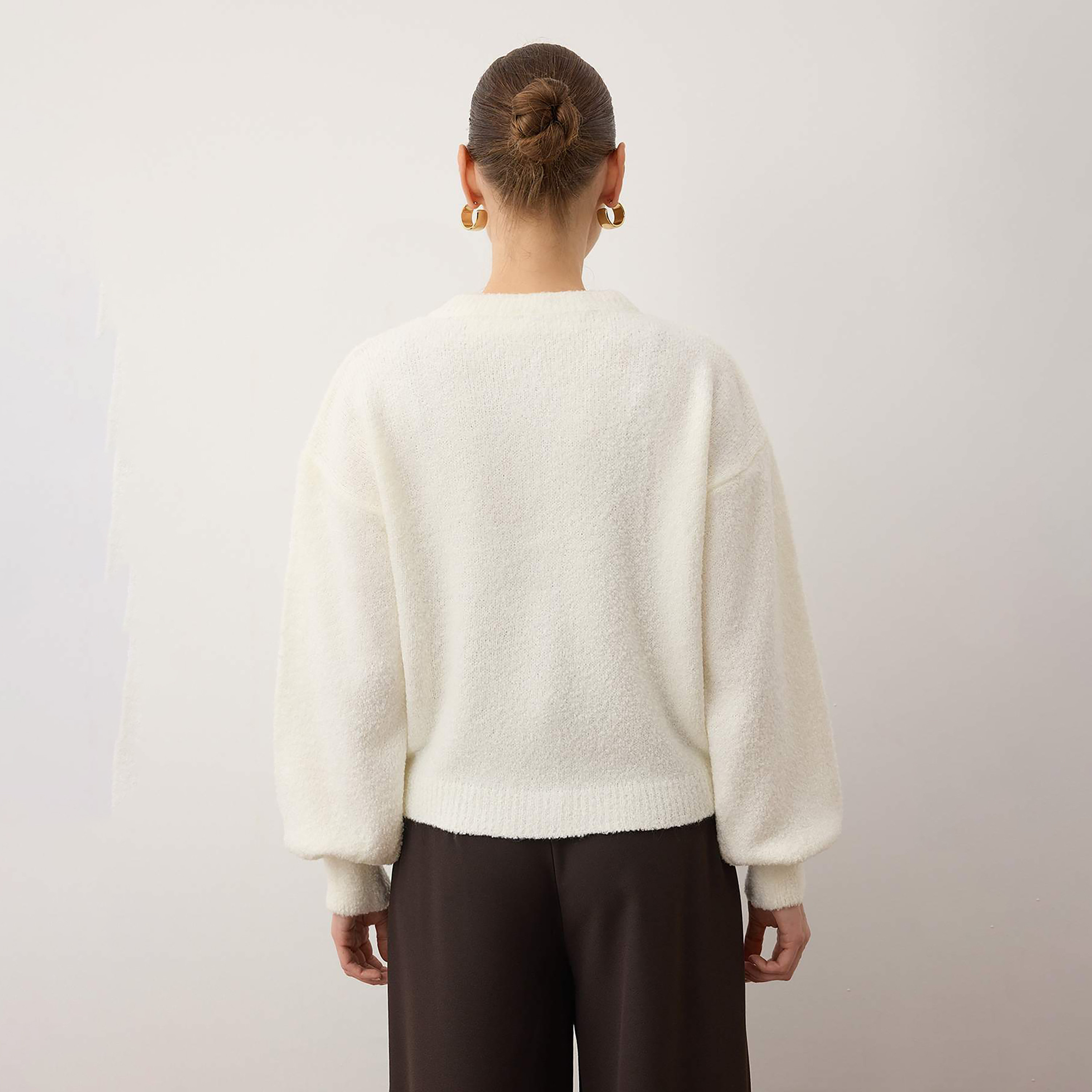 كارديجان حريمي بأكمام منسدلة من تريندyol ميلا-women-winterwear-cardigansandjumpers-cardigans-image-3