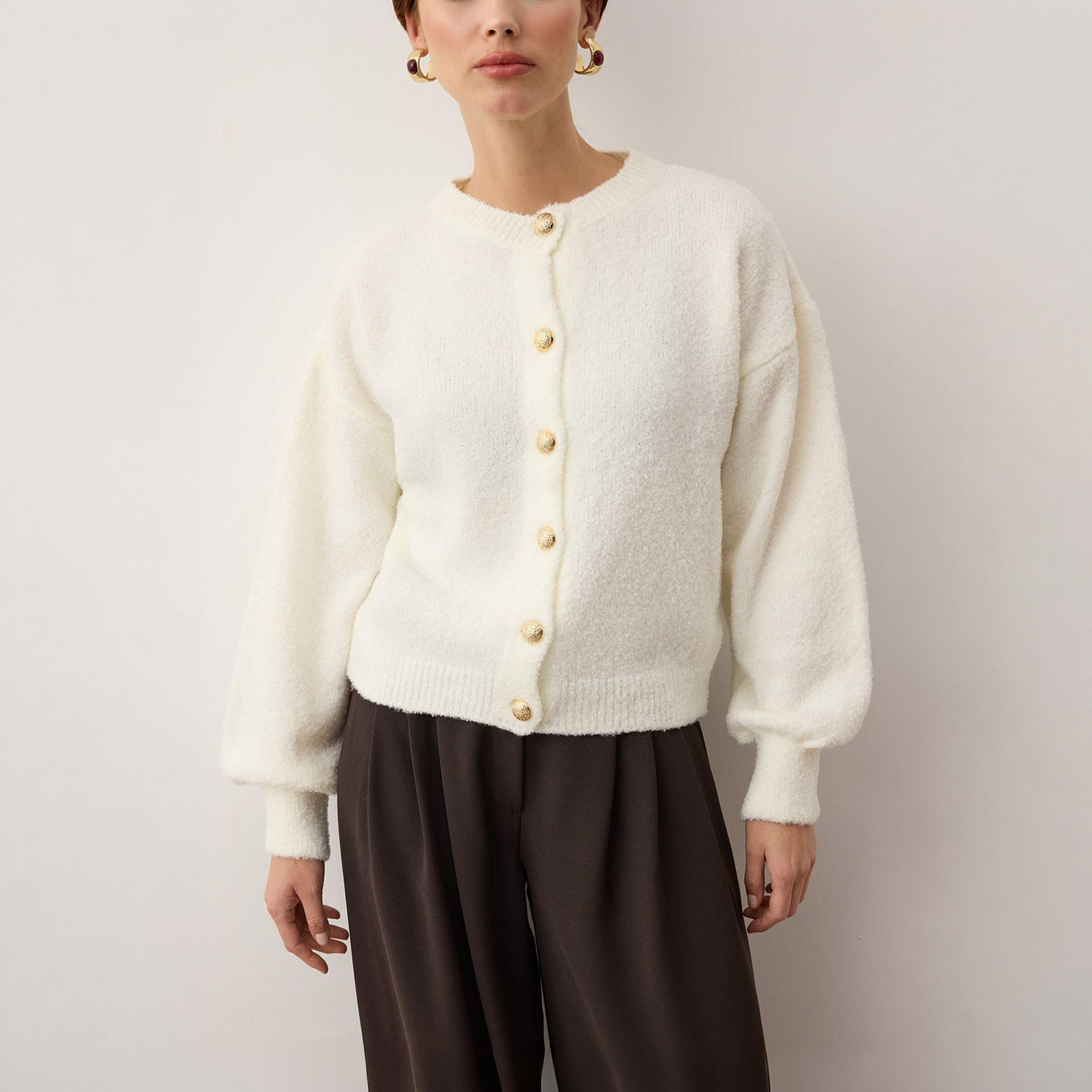 كارديجان حريمي بأكمام منسدلة من تريندyol ميلا-women-winterwear-cardigansandjumpers-cardigans-image-4