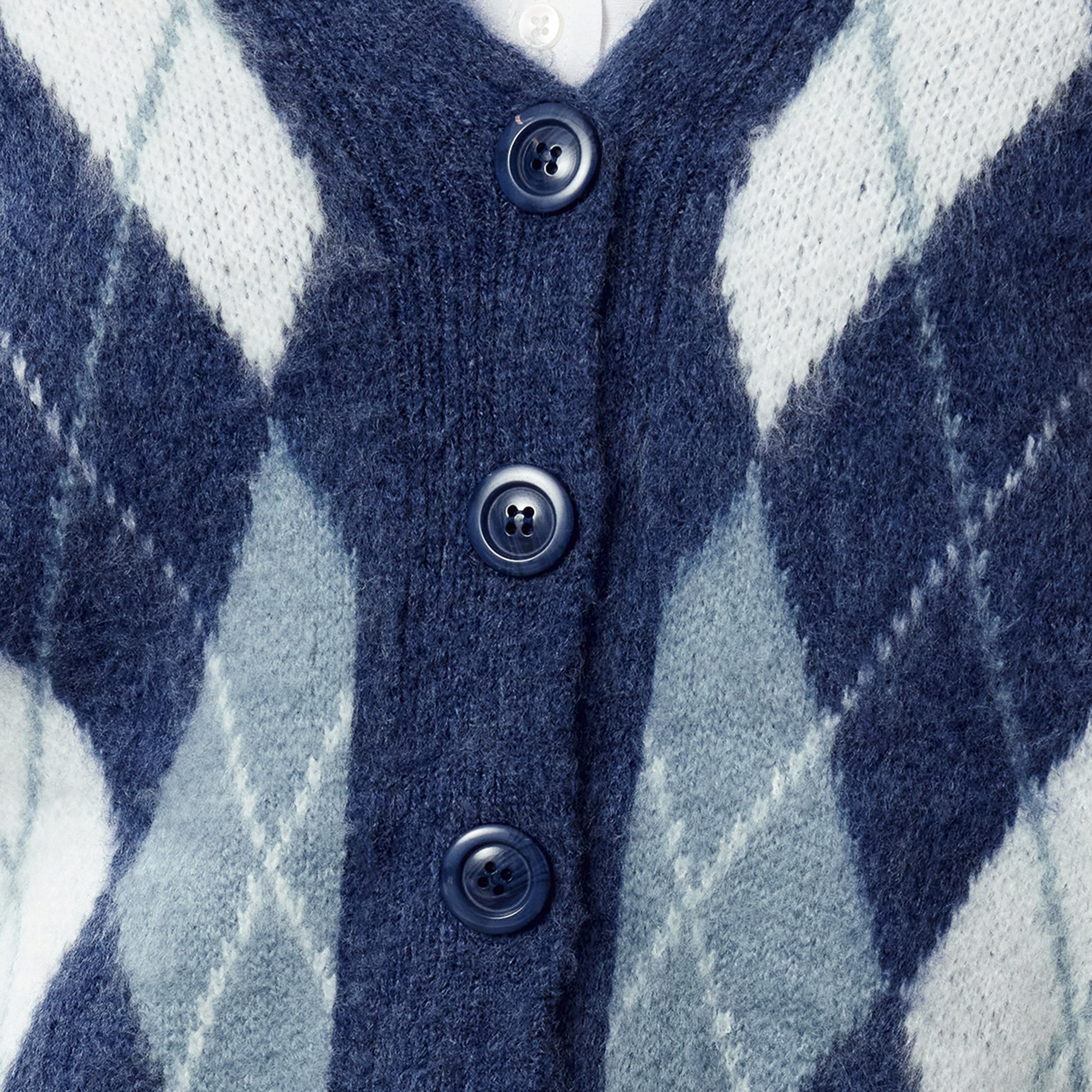 كارديجان حريمي بنقشة أرجايل وأكمام منسدلة من ترينديول ميلا-women-winterwear-cardigansandjumpers-cardigans-image-4
