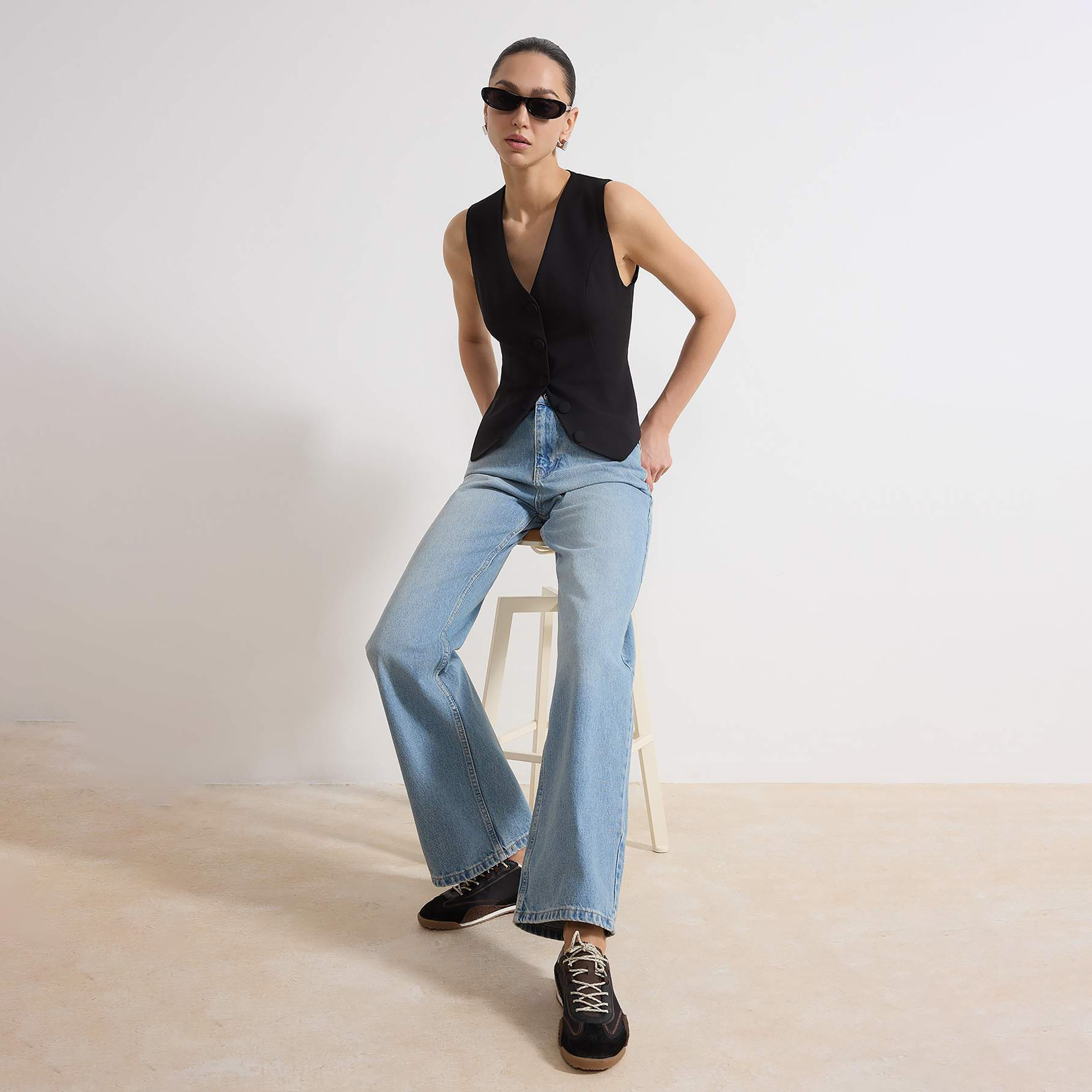 Trendyolmilla Blue Cotton Women's Straight Jeans-women-clothing-jeans-image-3