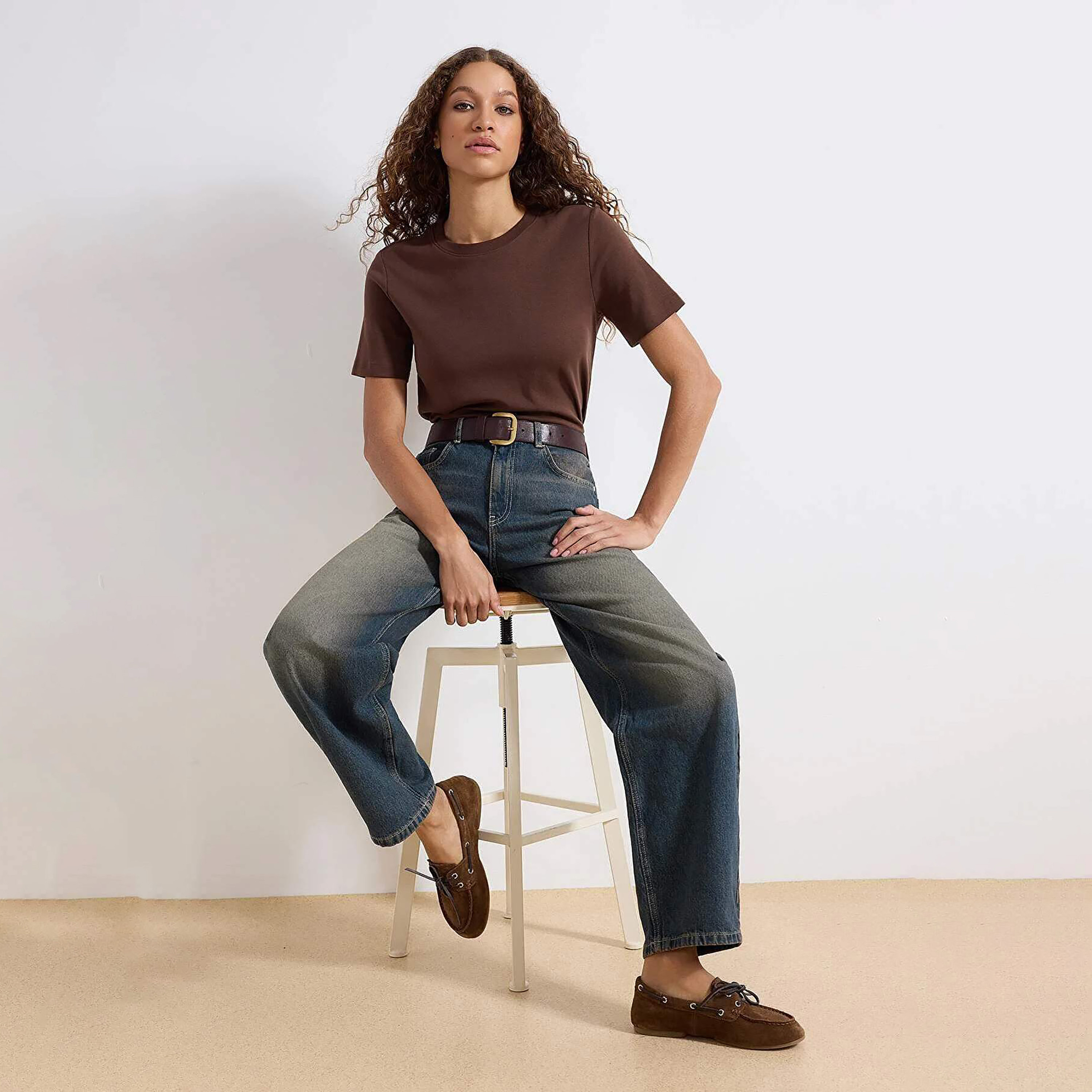 Blue Cotton Baggy Women's Jeans-women-clothing-jeans-image-2