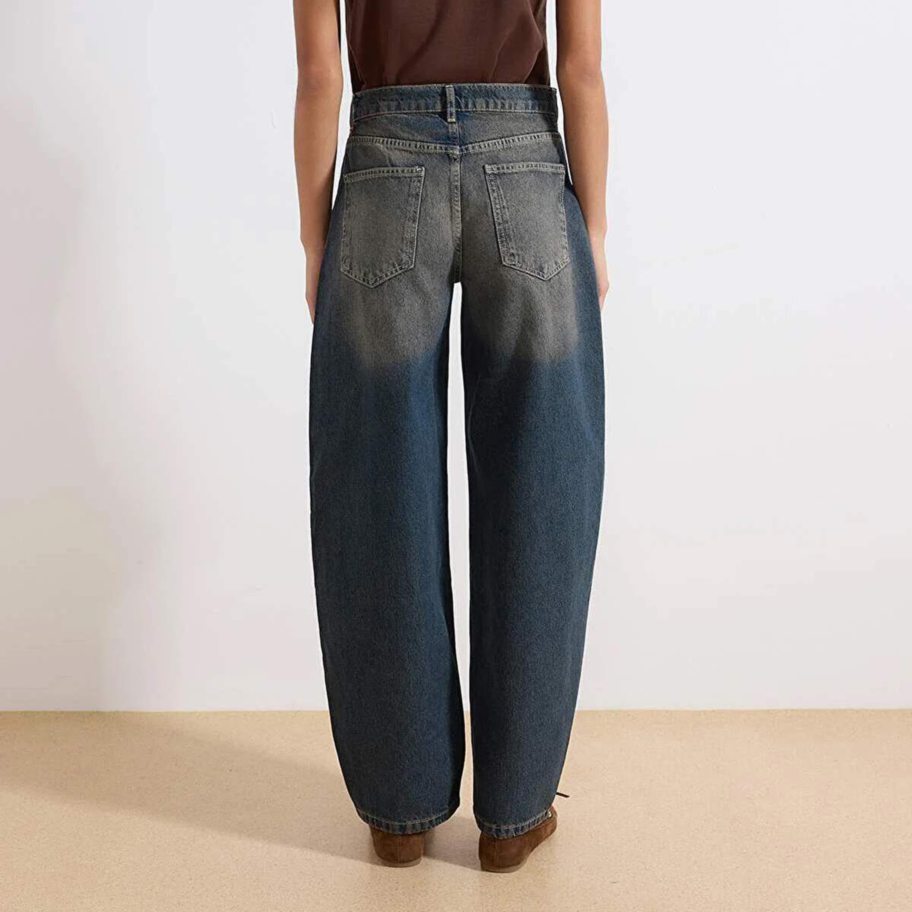 Blue Cotton Baggy Women's Jeans-women-clothing-jeans-image-7