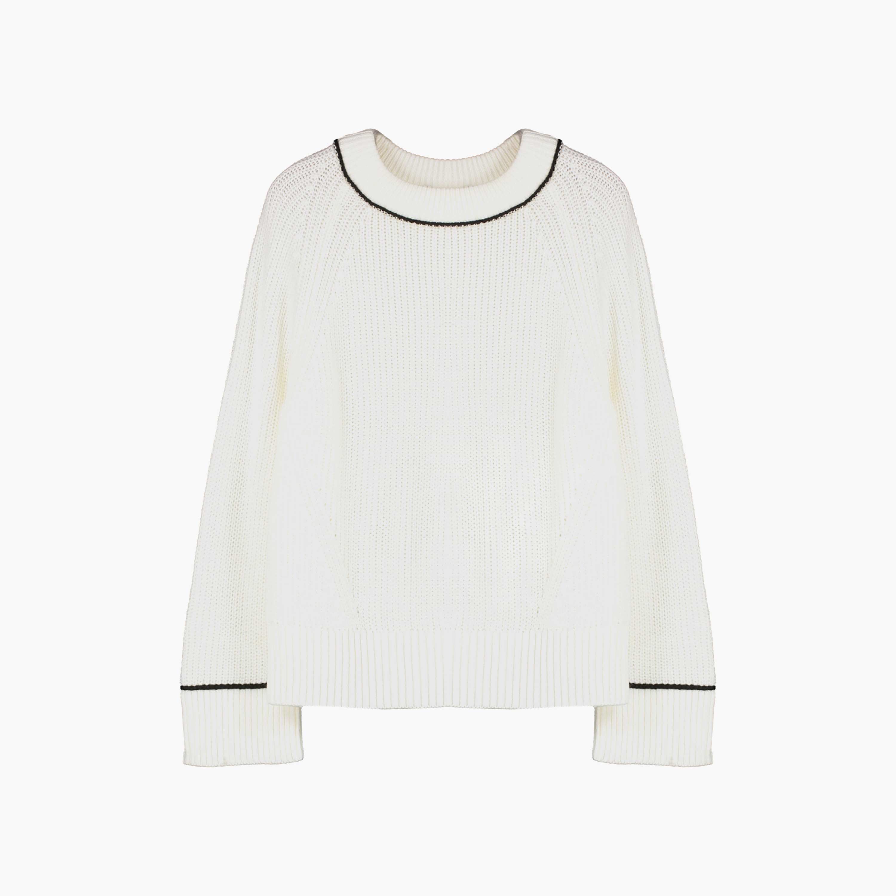 بلوفر حريمي أبيض بأكمام رجلان من تريندyول ميلا-women-winterwear-cardigansandjumpers-jumpers-image-5