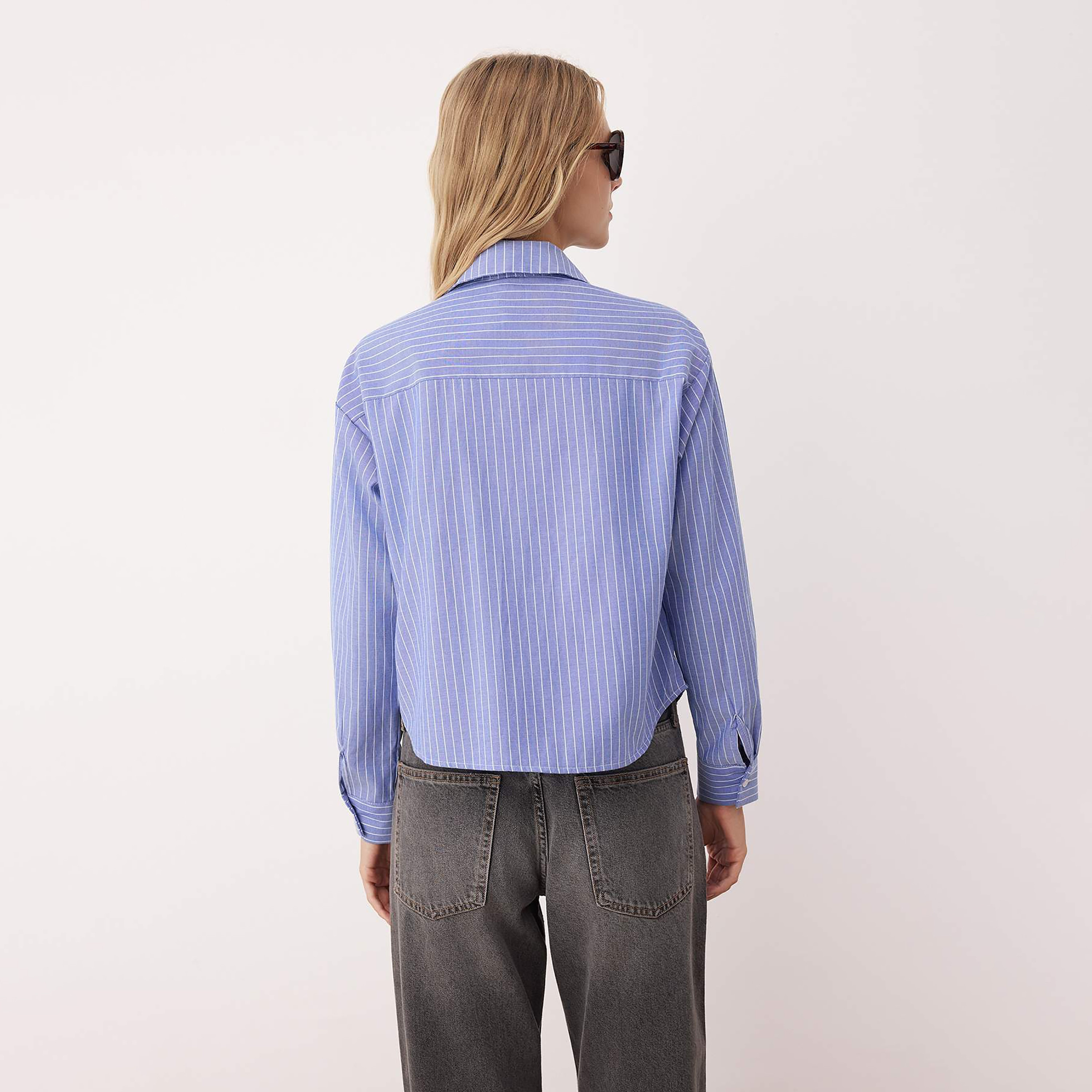 Blue Striped Collared Women's Shirt-women-clothing-shirtsandblouses-shirts-image-3