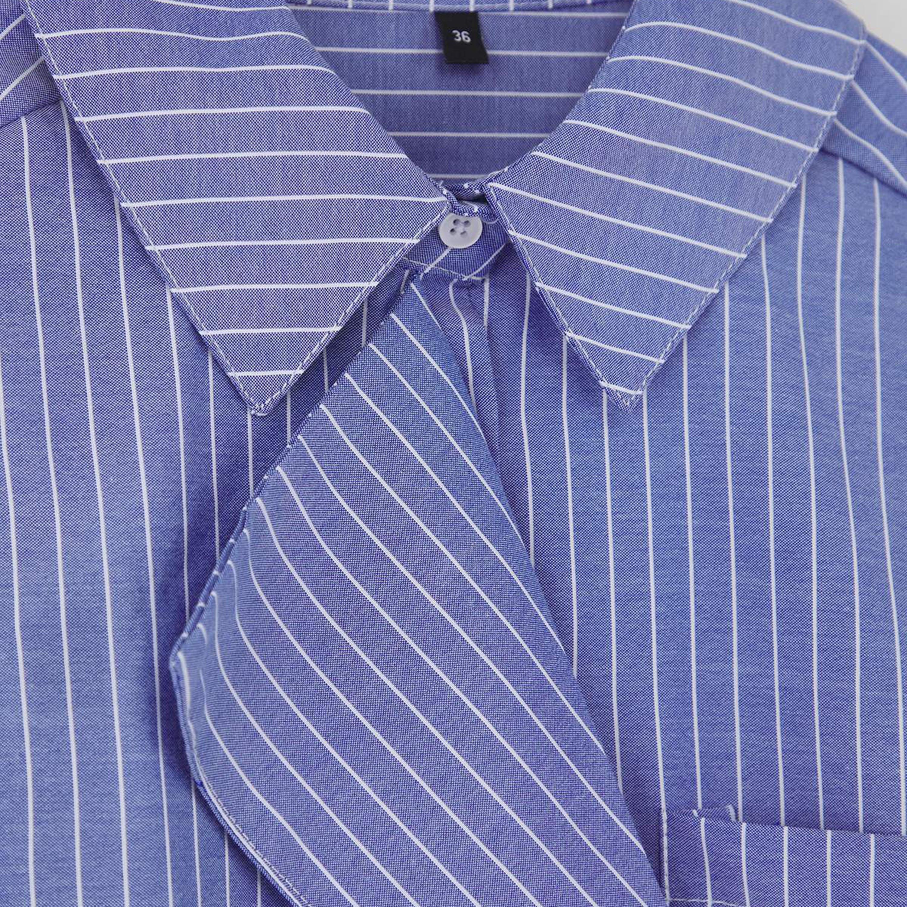 Blue Striped Collared Women's Shirt-women-clothing-shirtsandblouses-shirts-image-6