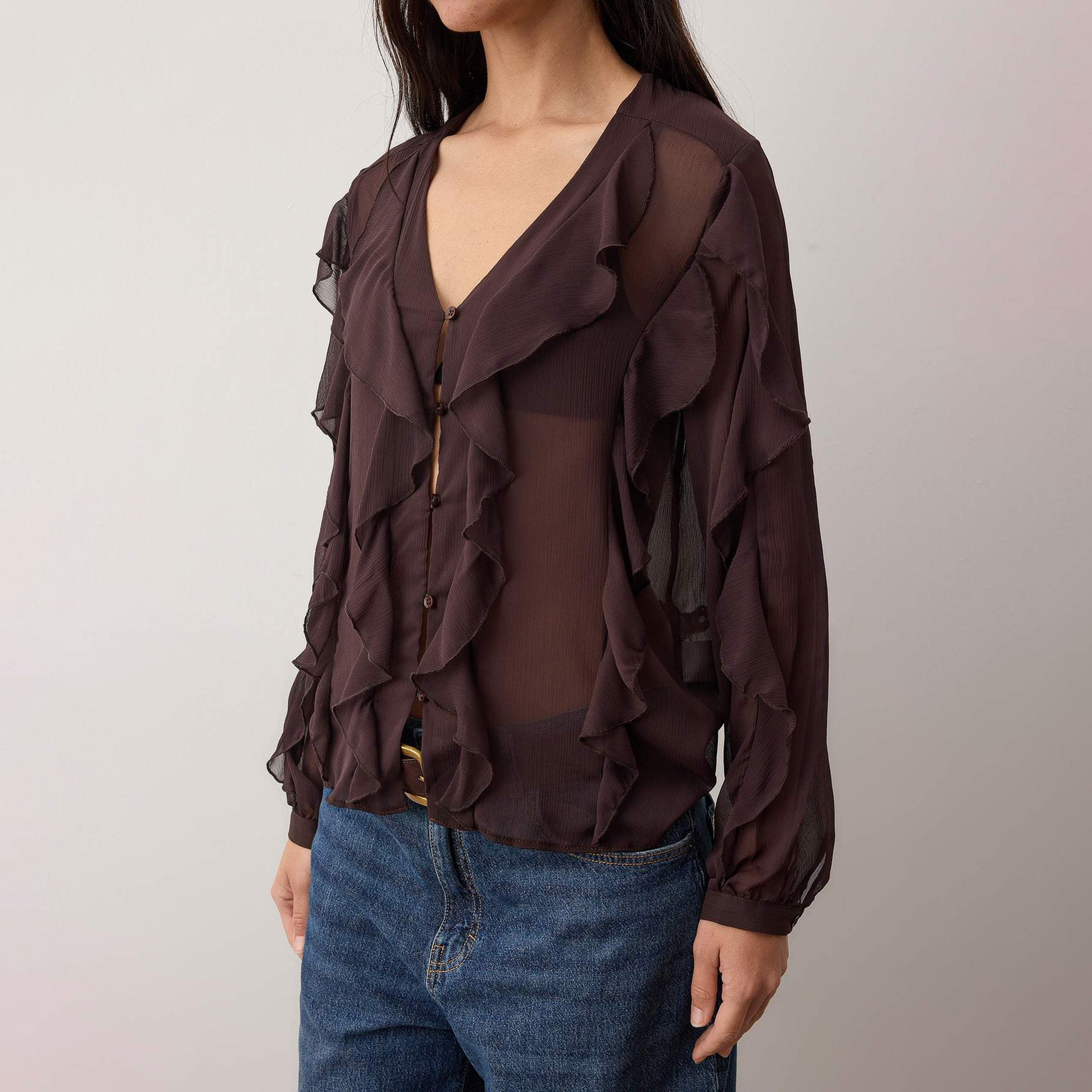 Trendyolmilla Ruffled Bishop Sleeves Women's Top-women-clothing-shirtsandblouses-blouses-image-4