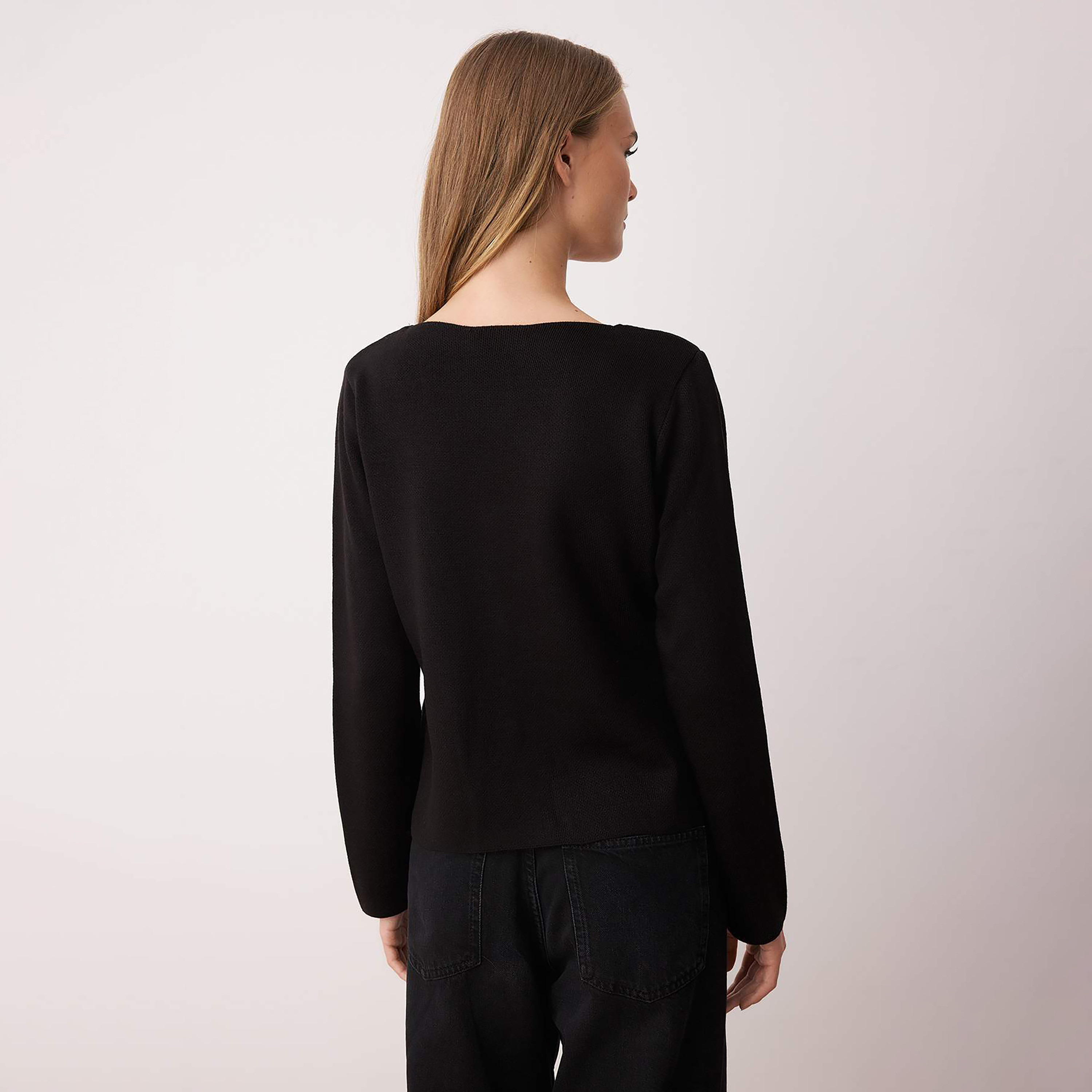 كارديجان حريمي أسود من ترينديول ميلا-women-winterwear-cardigansandjumpers-cardigans-image-7