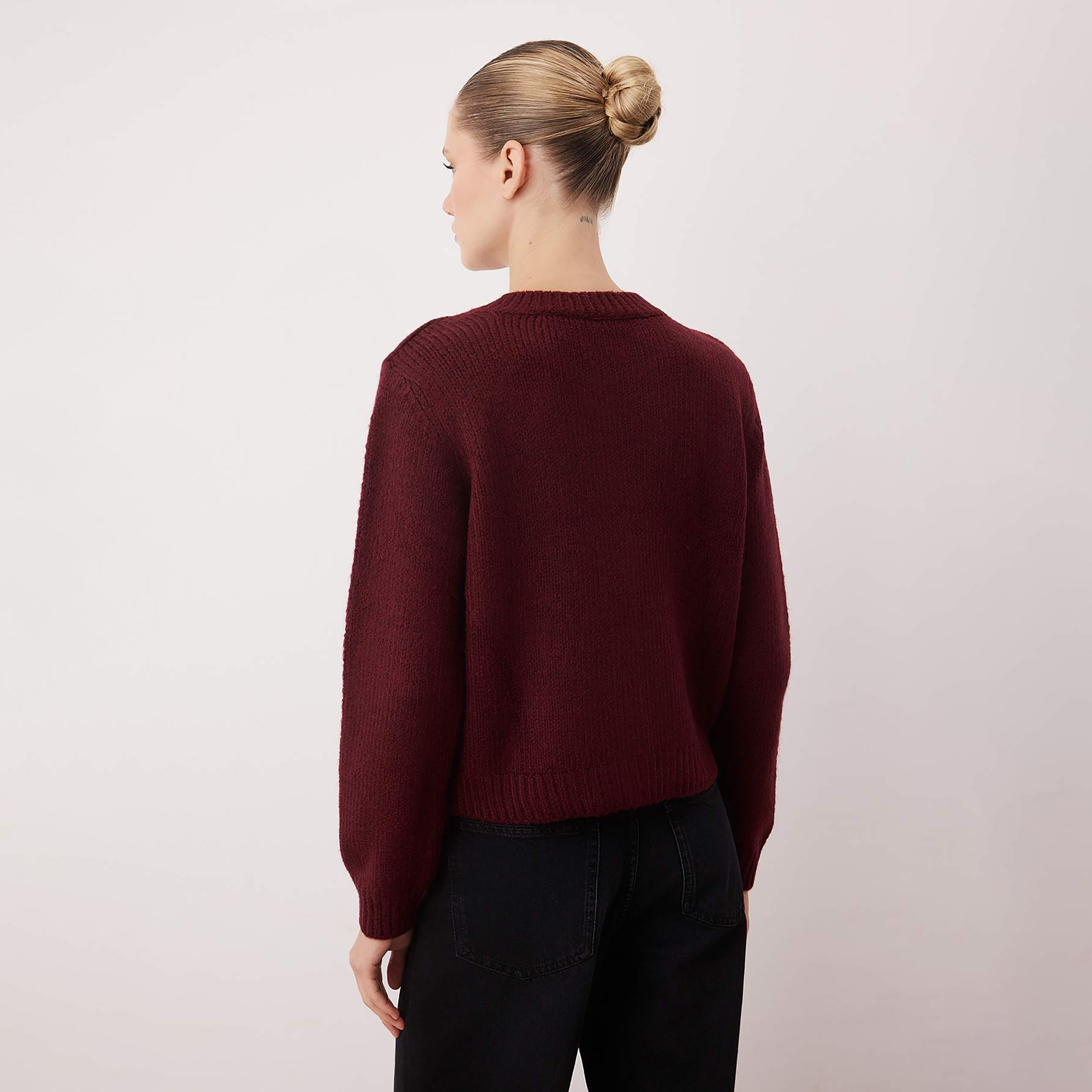 كارديجان حريمي لون عنابي بتفاصيل فيونكة من تريندyol ميلا-women-winterwear-cardigansandjumpers-cardigans-image-5