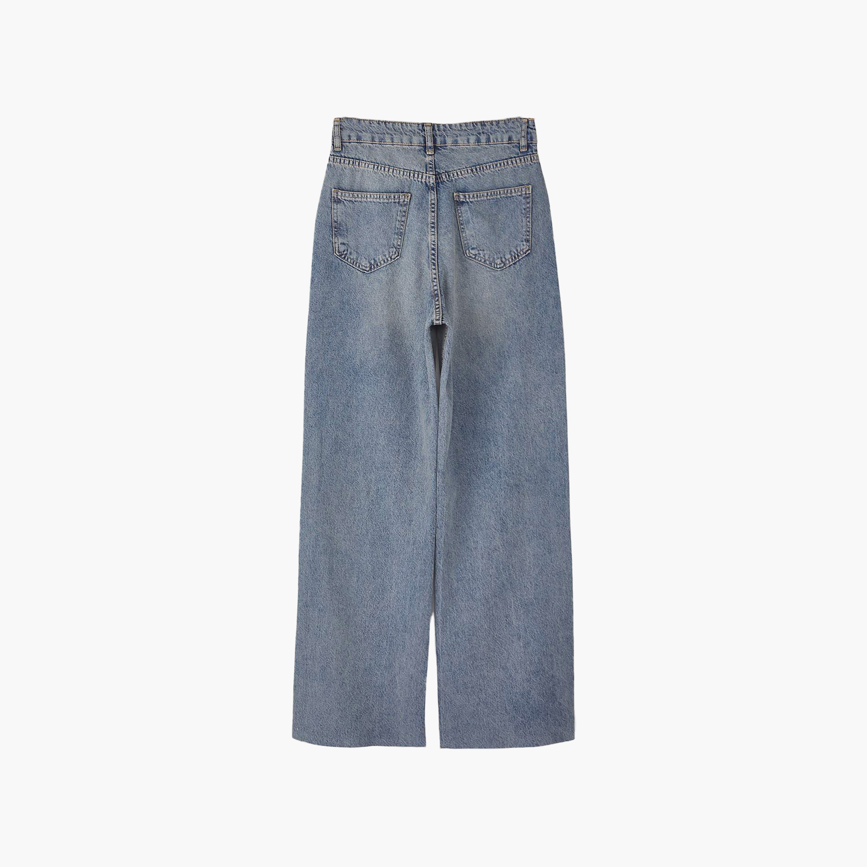 Blue Wide Leg Women's Jeans-women-clothing-jeans-image-5