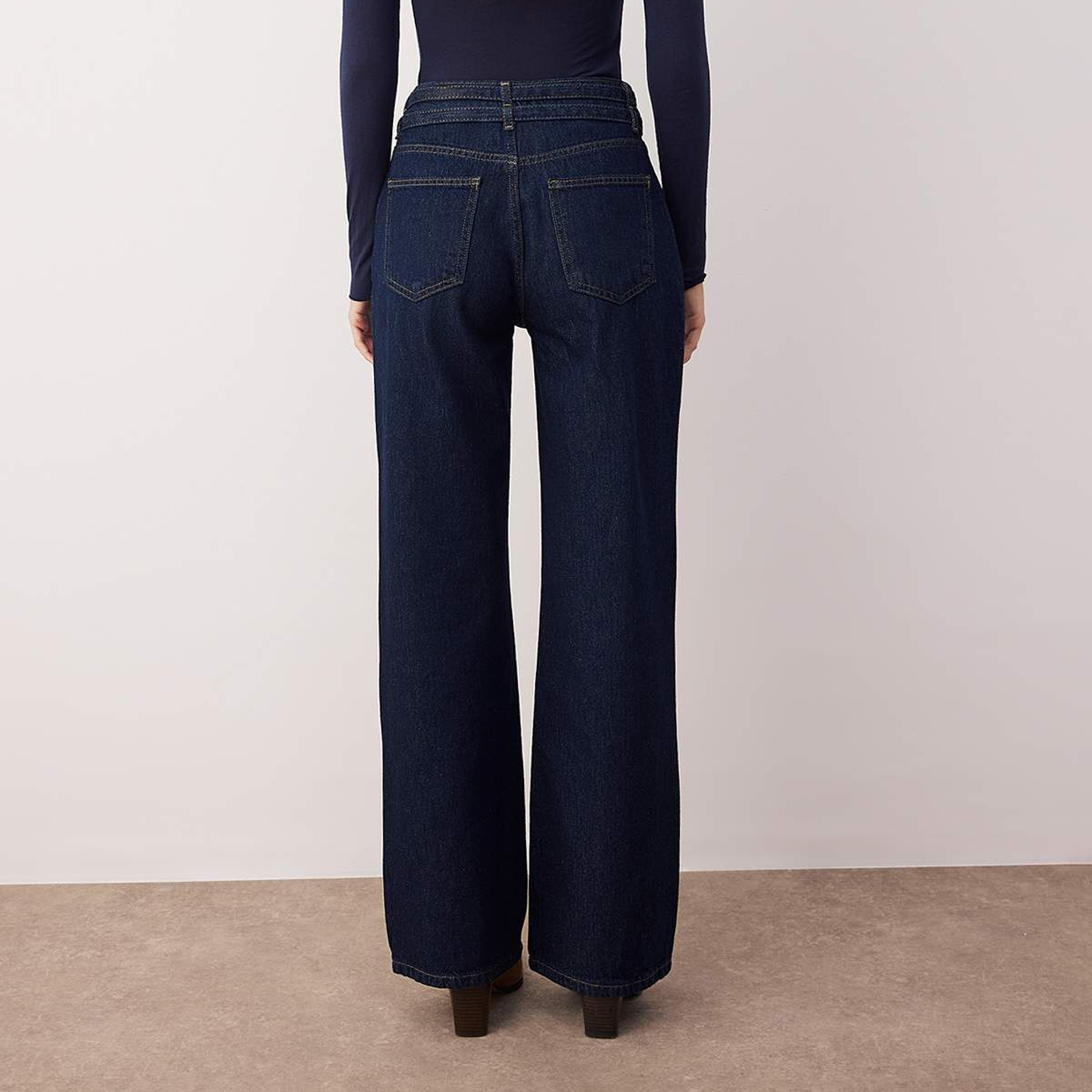 Trendyolmilla Blue Cotton Women's Wide Leg Jeans-women-clothing-jeans-image-4
