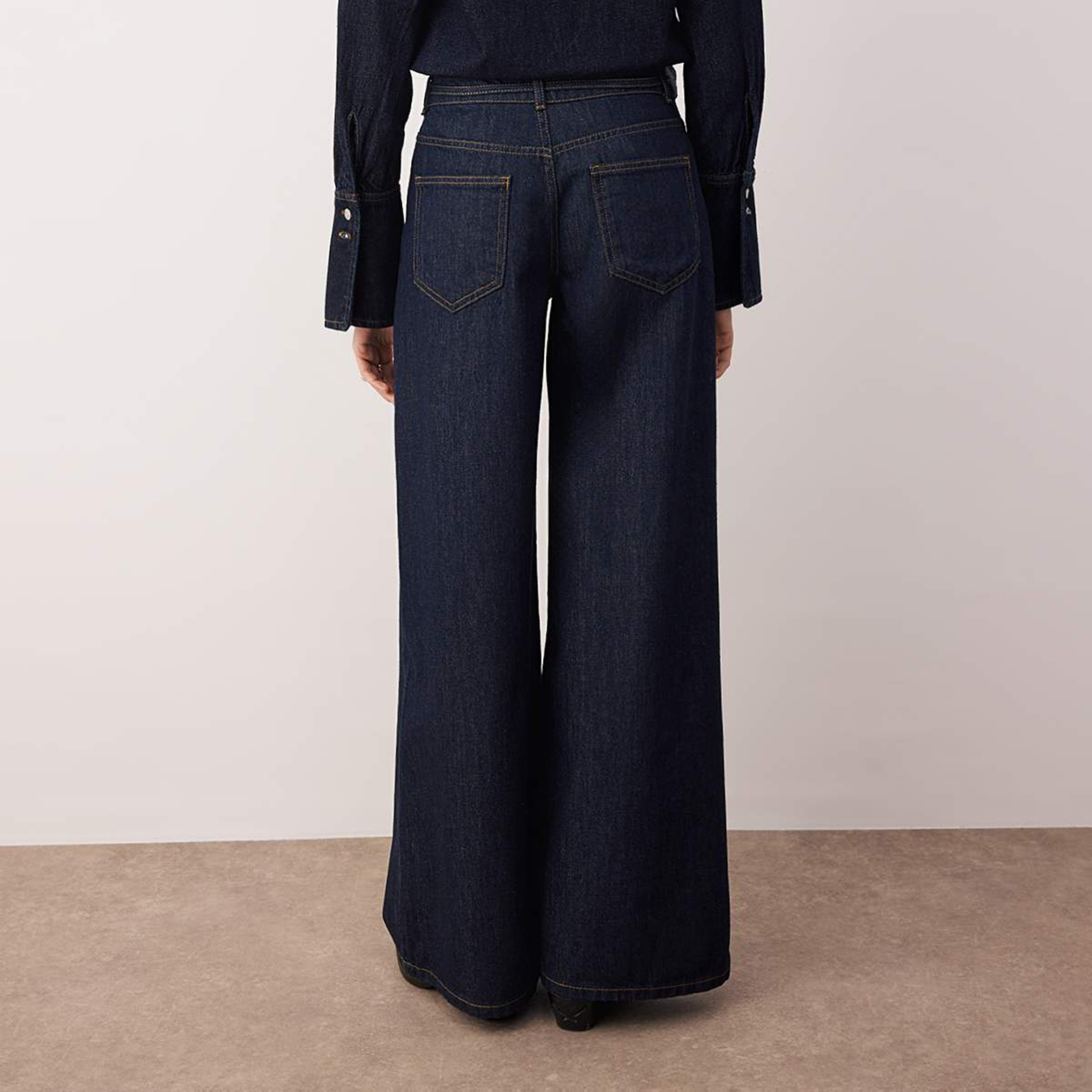 Trendyolmilla Blue Cotton Women's Wide Leg Jeans-women-clothing-jeans-image-4