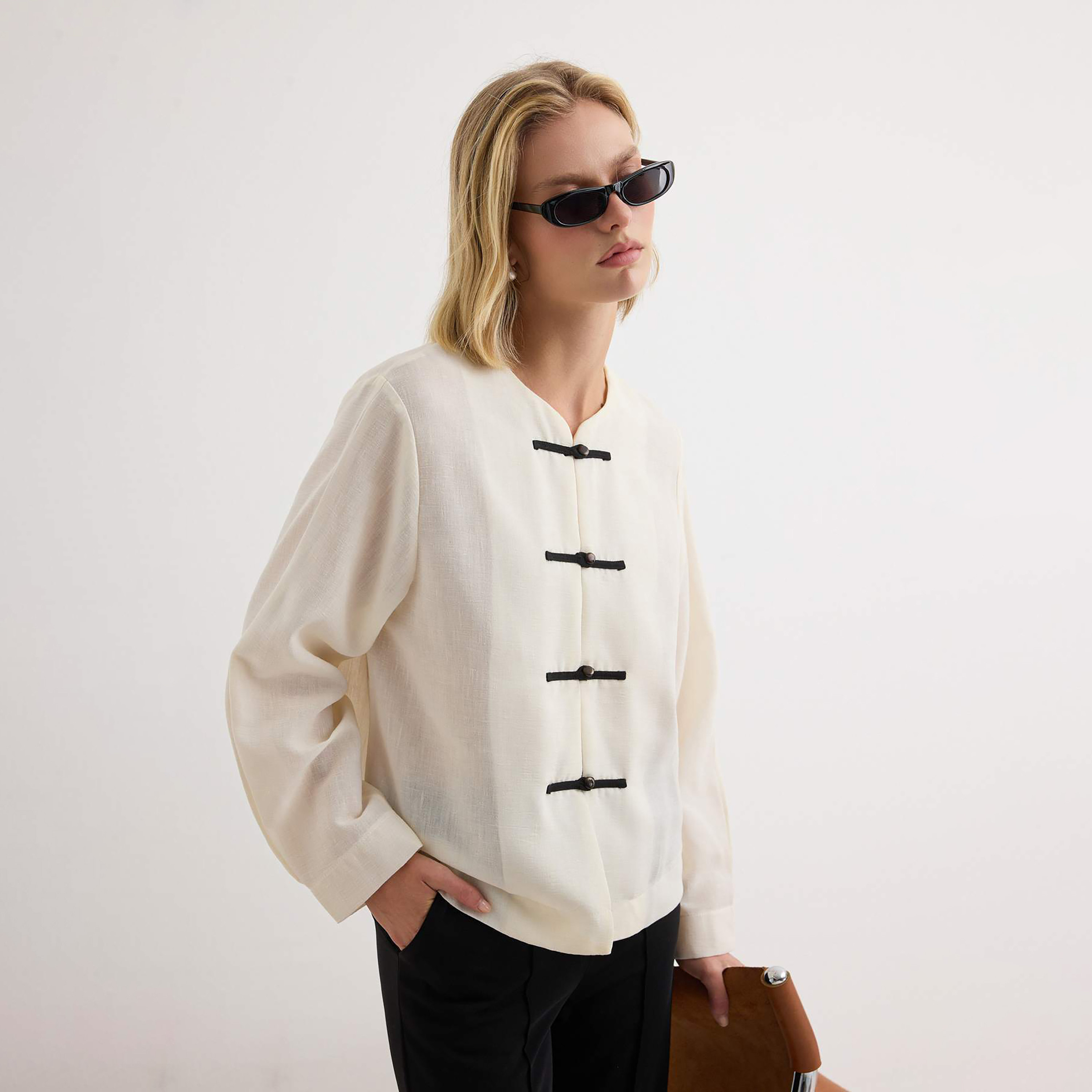 جاكيت حريمي أبيض من تريندyol ميلا-women-winterwear-coatsandjackets-jackets-image-2