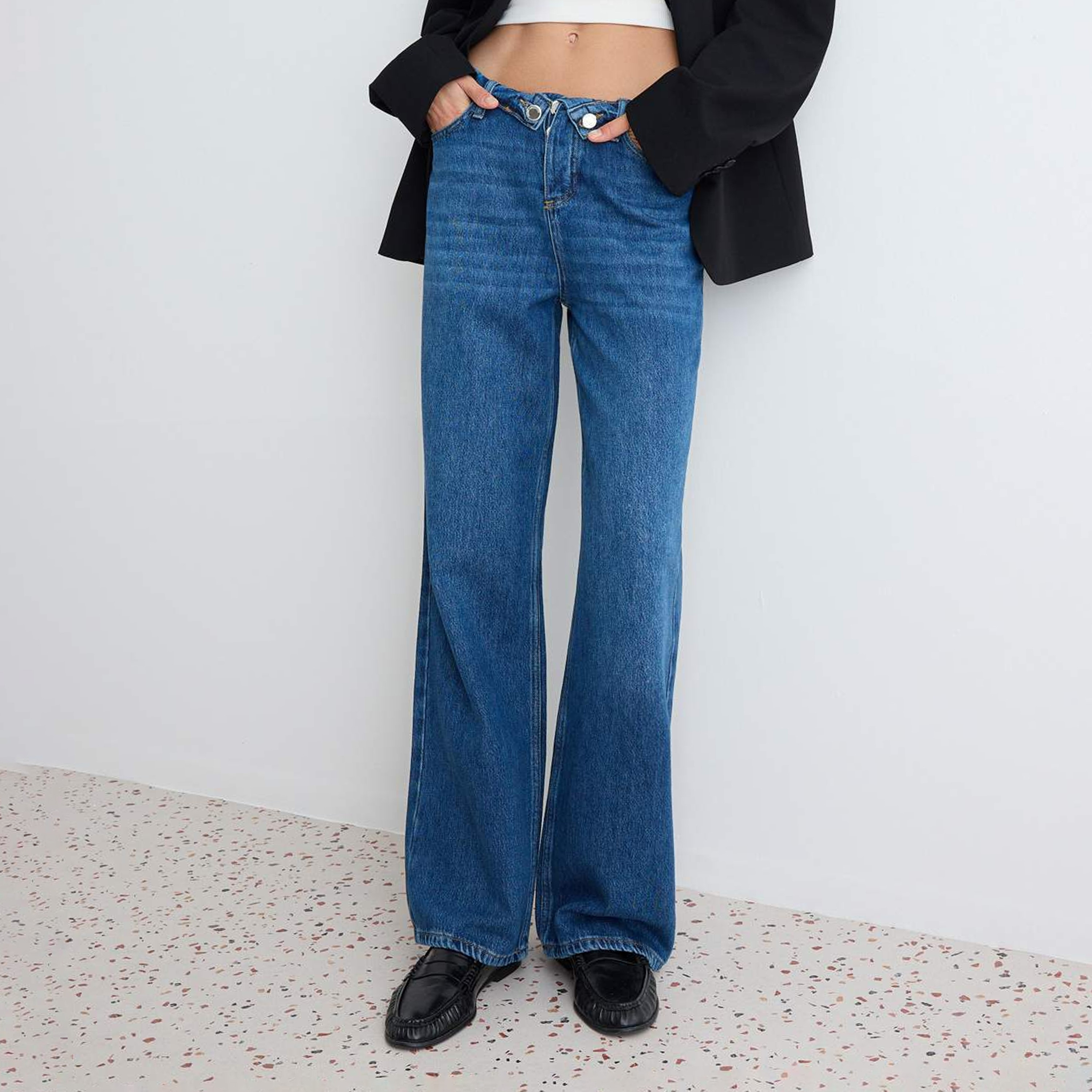 Trendyolmilla Blue Women's Straight Jeans-women-clothing-jeans-image-1
