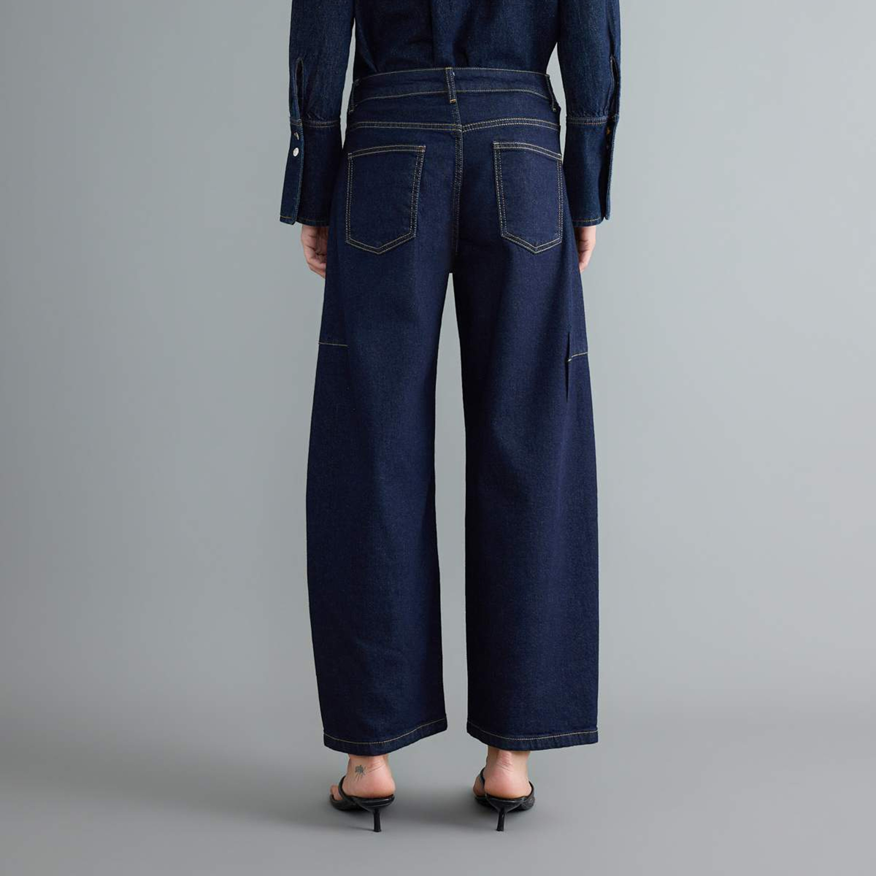 Trendyolmilla Blue Women's Barrel Leg Jeans-women-clothing-jeans-image-3